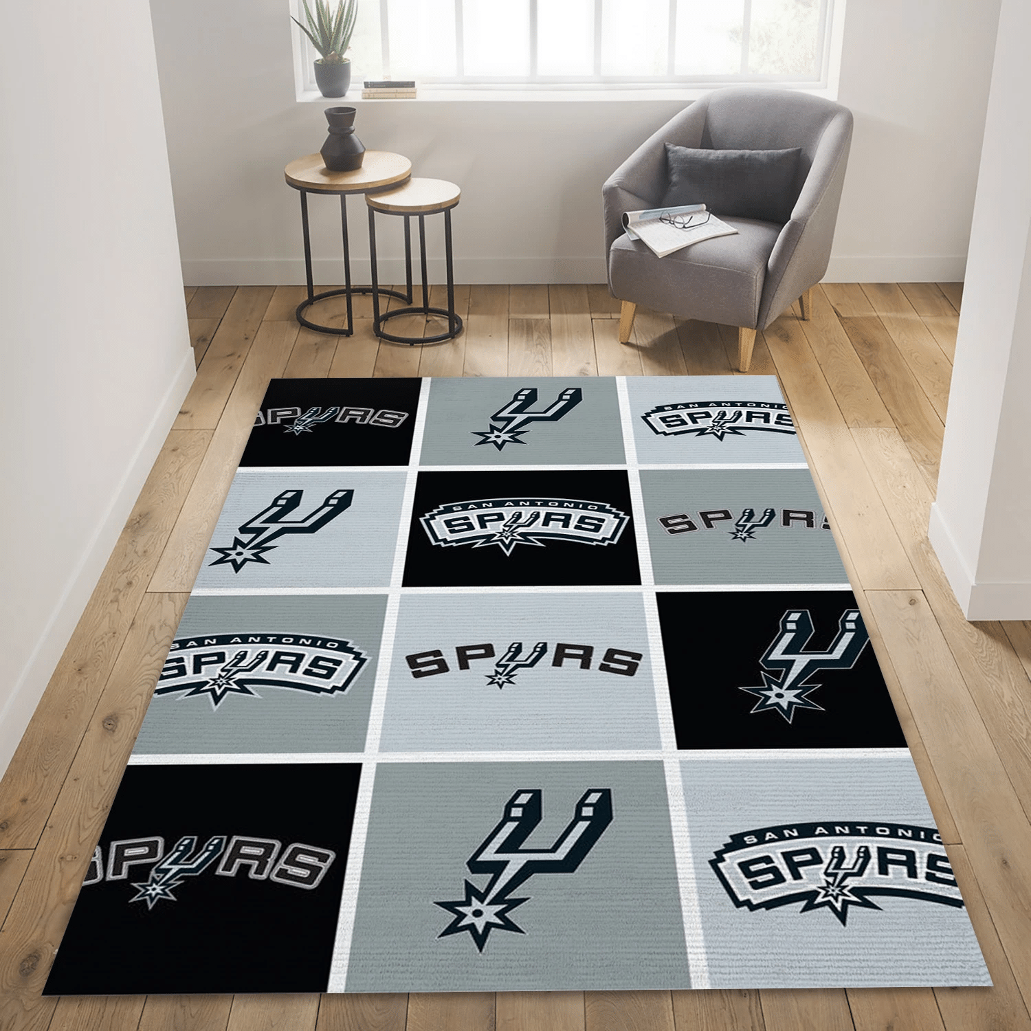 San Antonio Spur Patterns 1 NBA Area Rug For Christmas, Living Room Rug - Home Decor - Indoor Outdoor Rugs