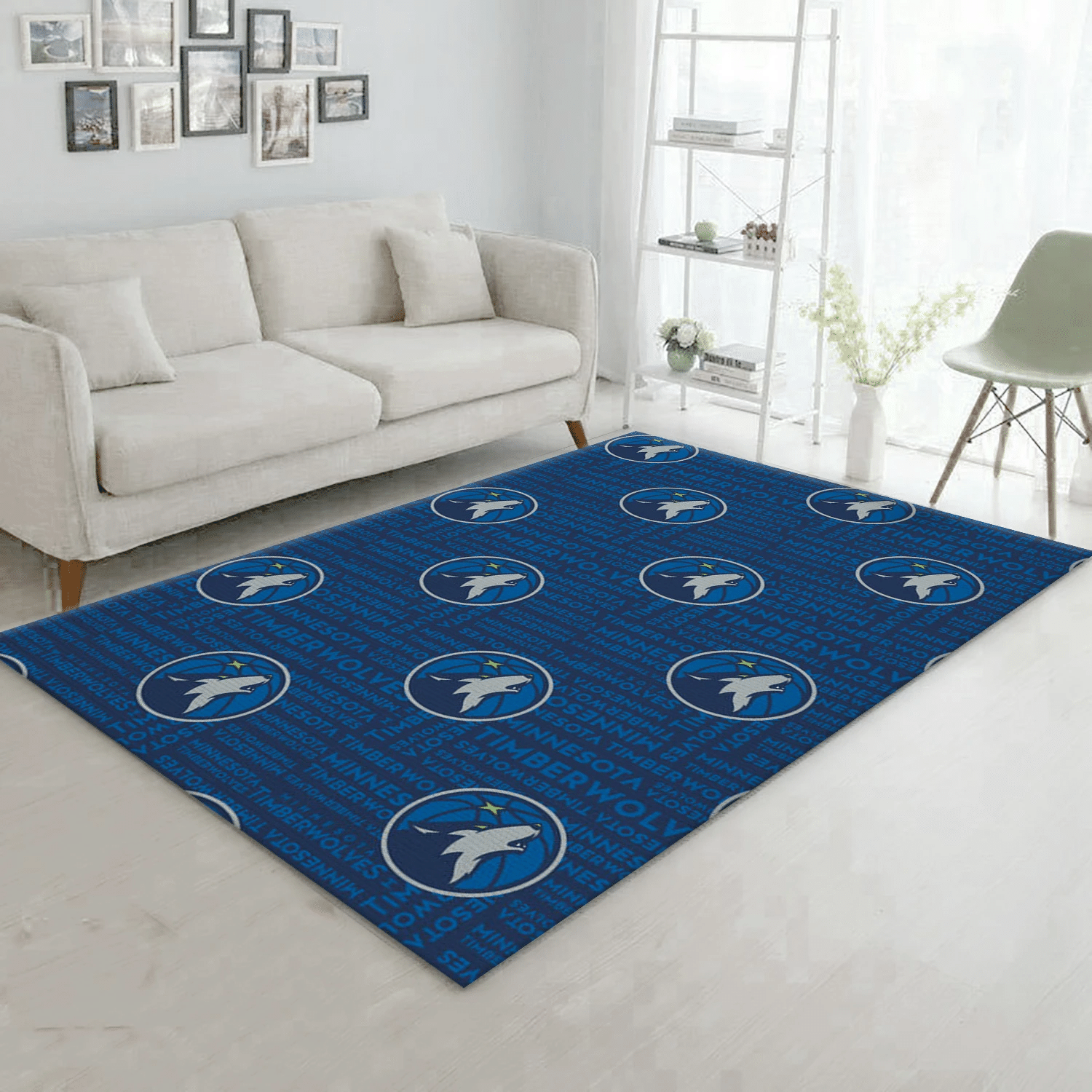 Timberwolves Patterns 3 NBA Area Rug For Christmas, Living Room Rug - US Gift Decor - Indoor Outdoor Rugs