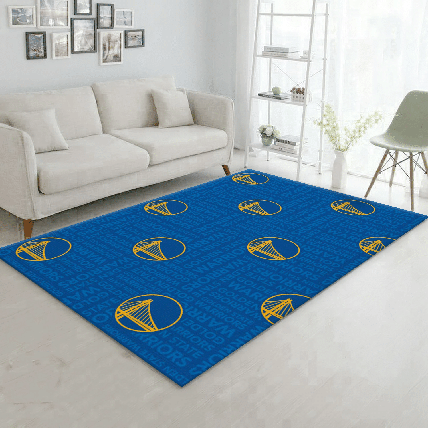 Golden State Warriors Patterns 1 NBA Area Rug For Christmas, Bedroom Rug - Home Decor - Indoor Outdoor Rugs