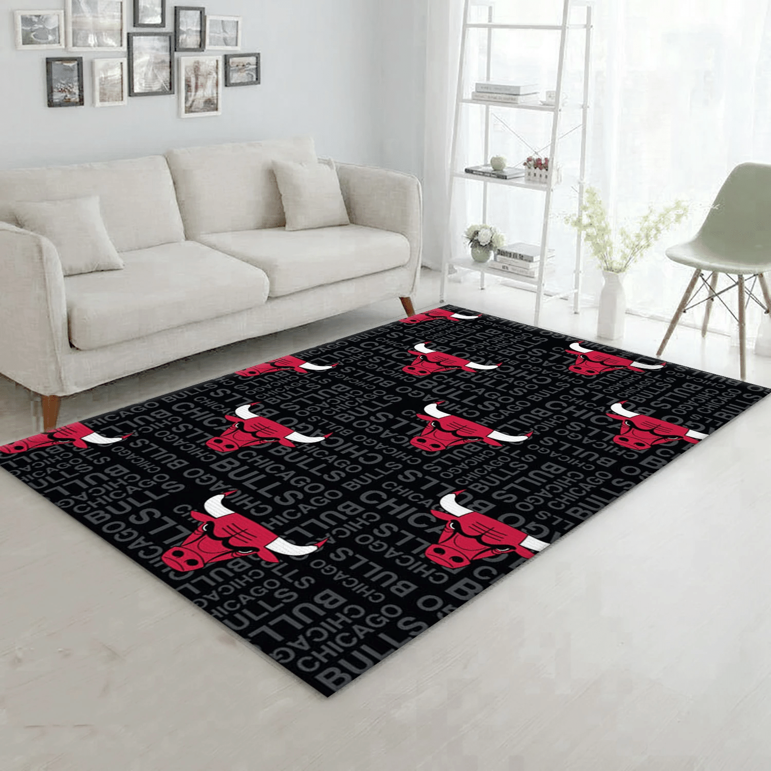 Chicago Bulls Patterns 1 Area Rug Carpet, Living Room Rug - Home US Decor - Indoor Outdoor Rugs