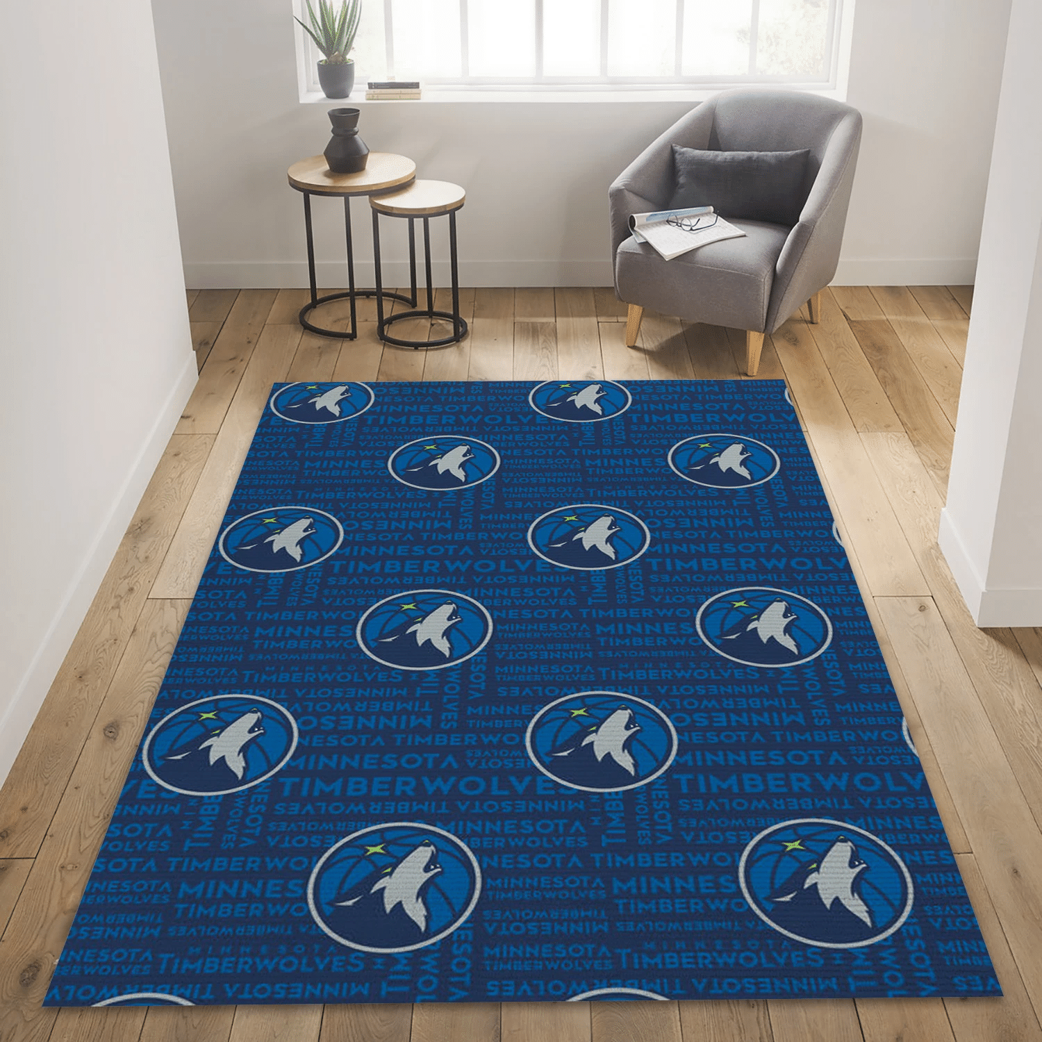 Timberwolves Patterns 3 NBA Area Rug For Christmas, Living Room Rug - US Gift Decor - Indoor Outdoor Rugs