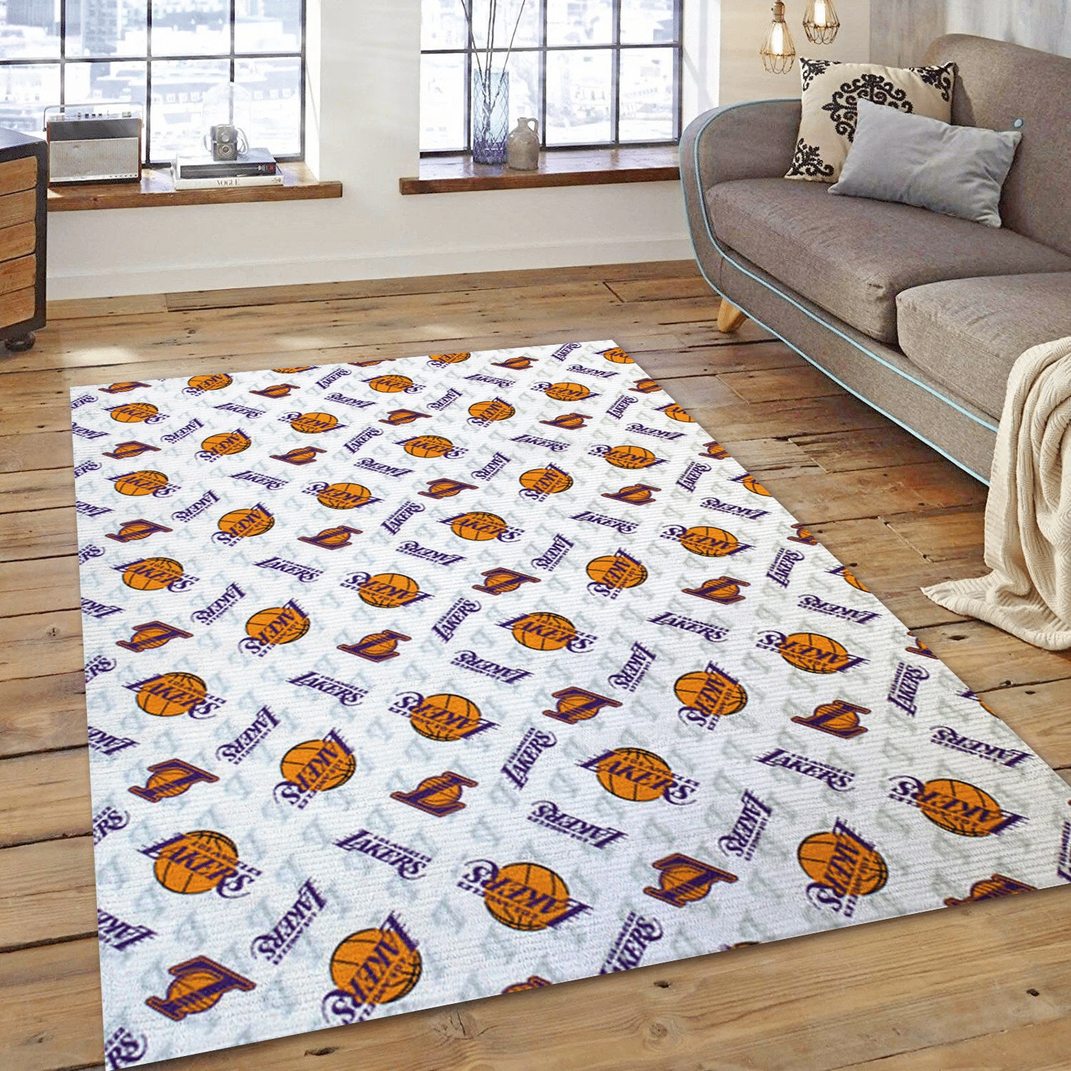 La Lakers Patterns Area Rug Carpet, Living Room Rug - Family Gift US Decor - Indoor Outdoor Rugs