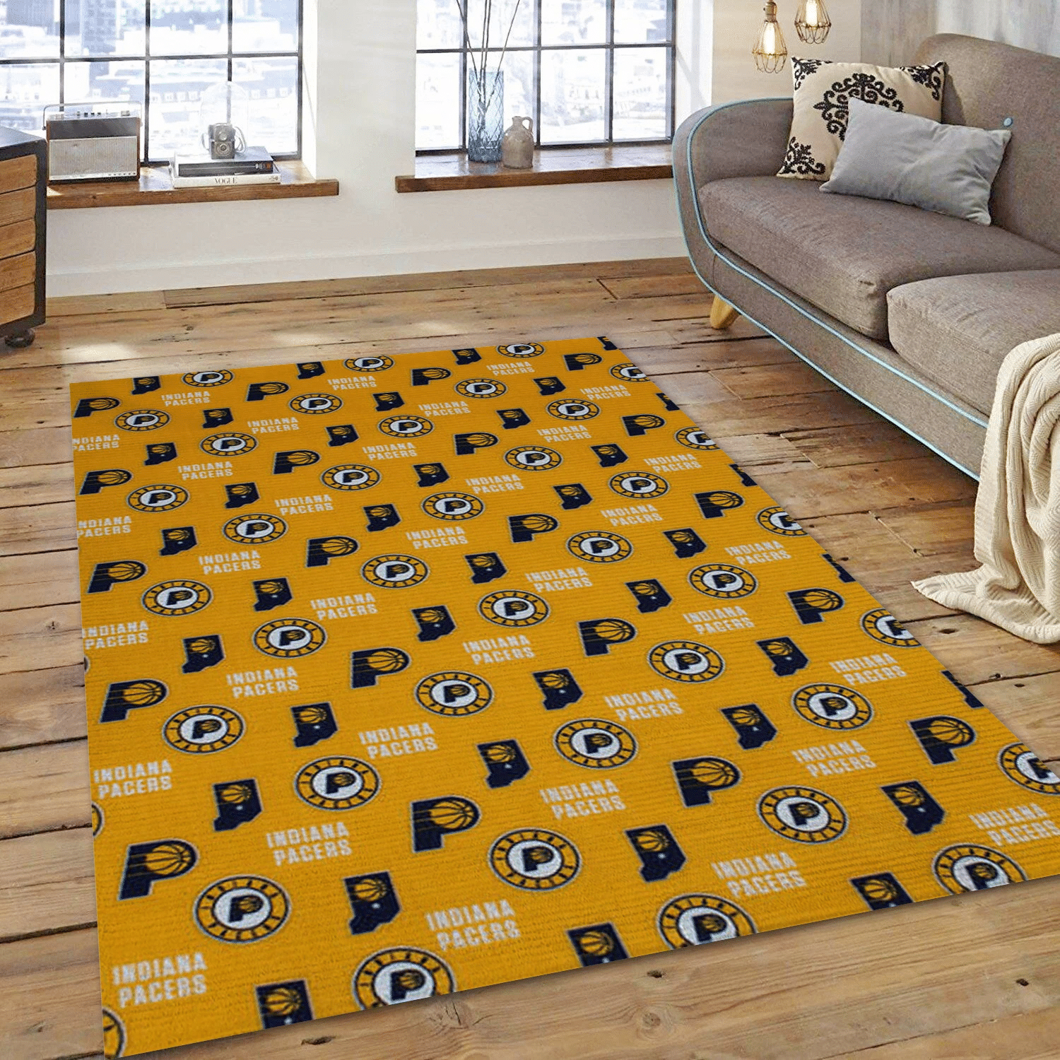 Indiana Pacers Patterns 2 NBA Area Rug For Christmas, Living Room Rug - Christmas Gift US Decor - Indoor Outdoor Rugs