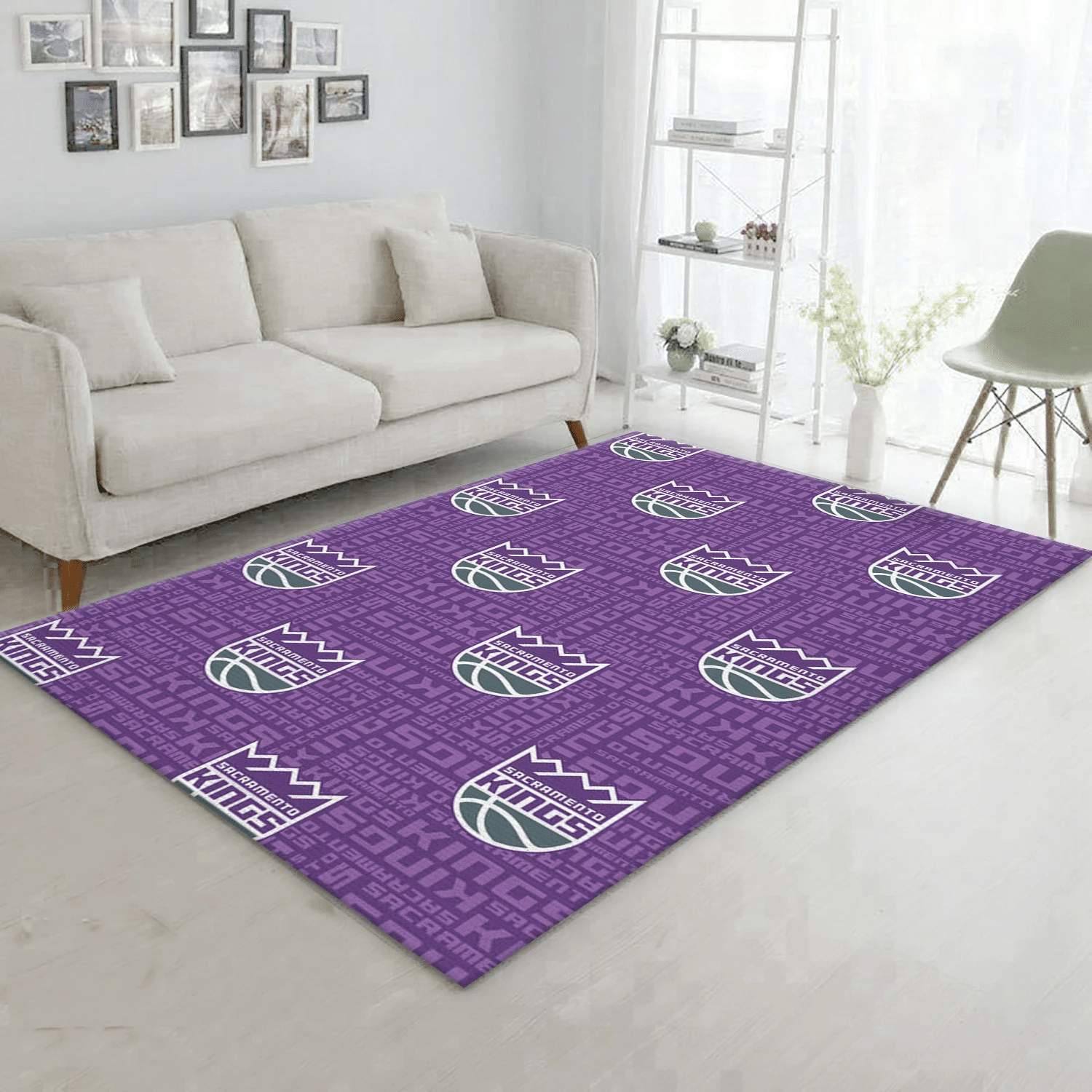 Sacramento Kings Patterns NBA Area Rug, Living Room Rug - Home Decor - Indoor Outdoor Rugs