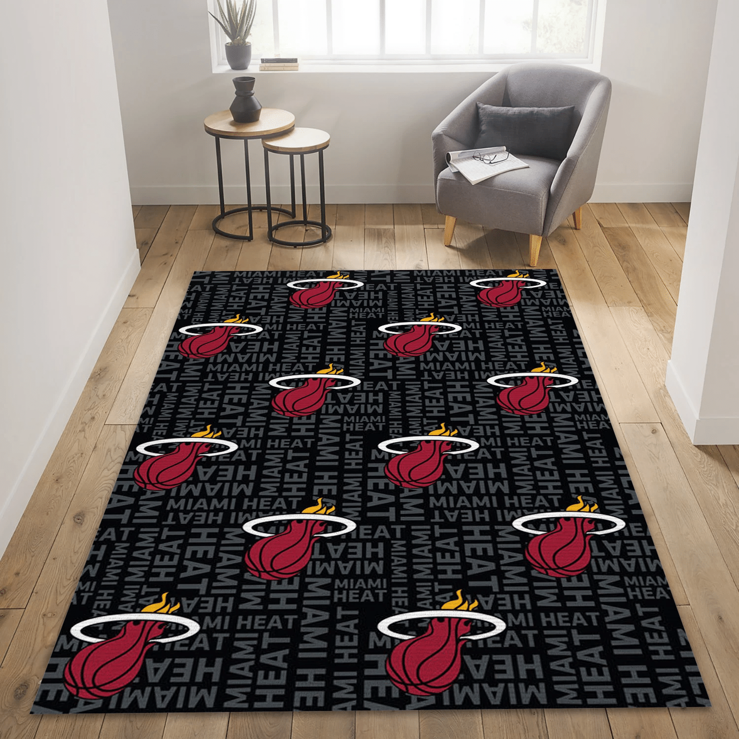 Miami Heat Patterns 1 NBA Area Rug For Christmas, Living Room Rug - Home Decor - Indoor Outdoor Rugs