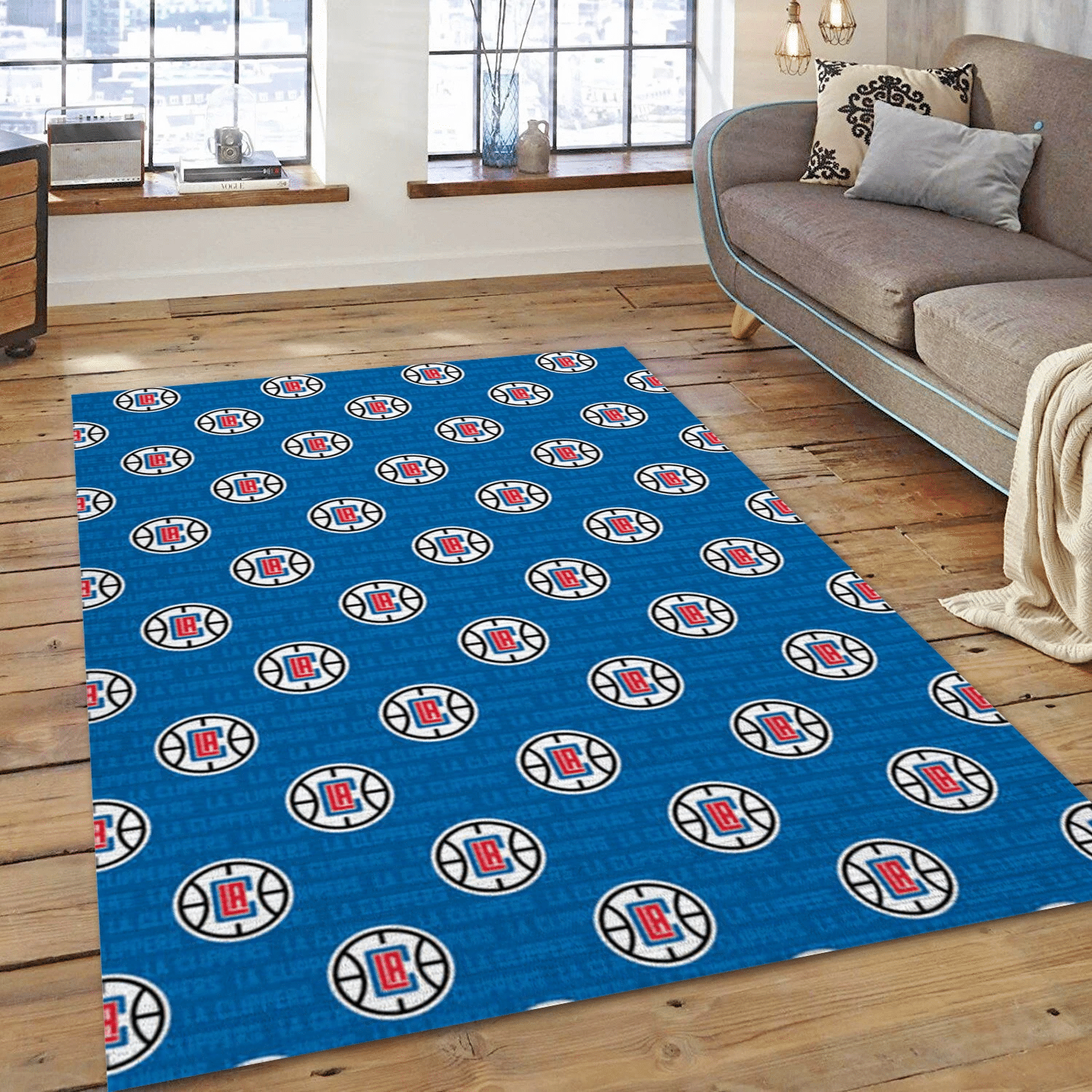 Los Angeles Clippers Patterns 3 Reangle Area Rug, Bedroom Rug - Family Gift US Decor - Indoor Outdoor Rugs