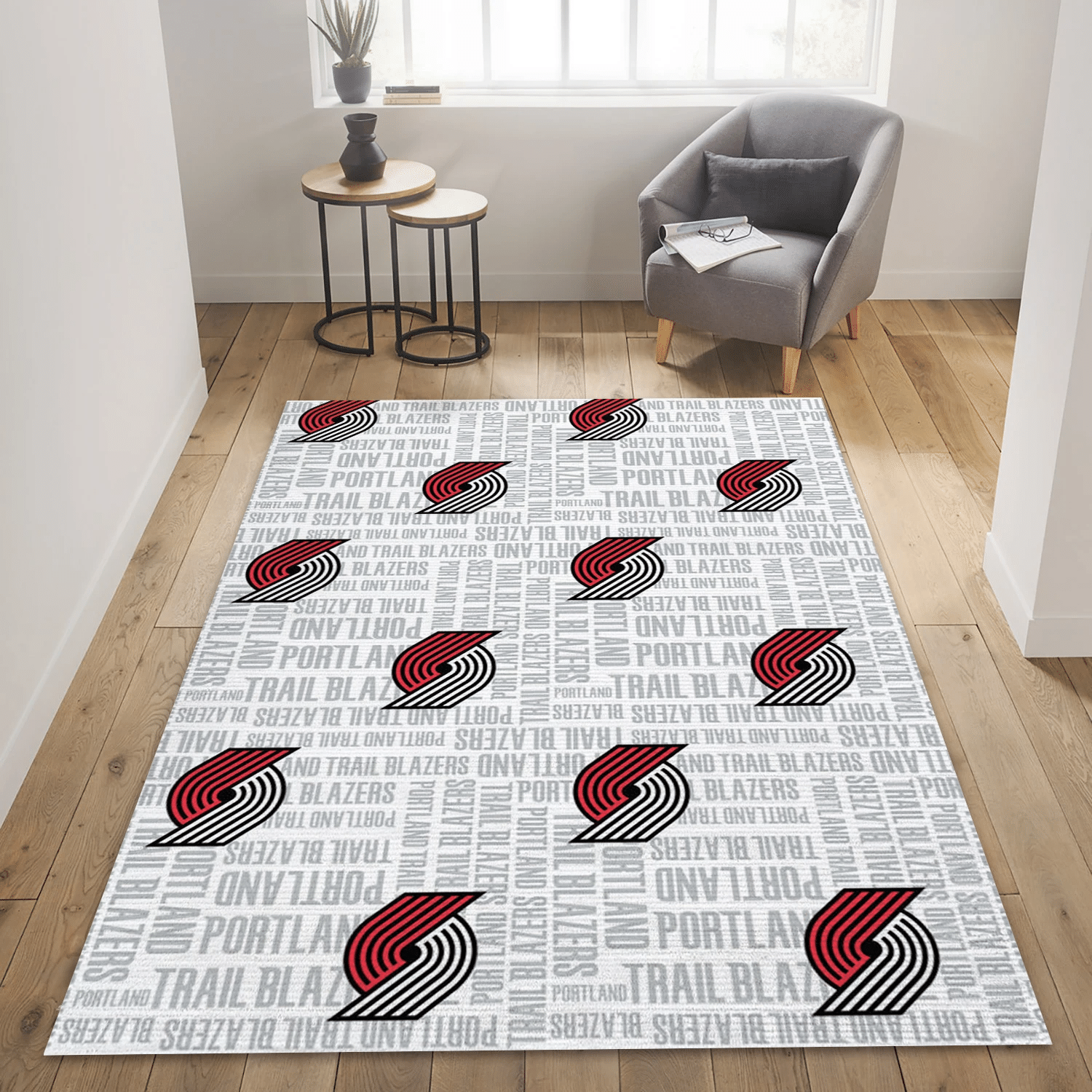 Portland Trailblazers Patterns NBA Area Rug, Bedroom Rug - US Gift Decor - Indoor Outdoor Rugs