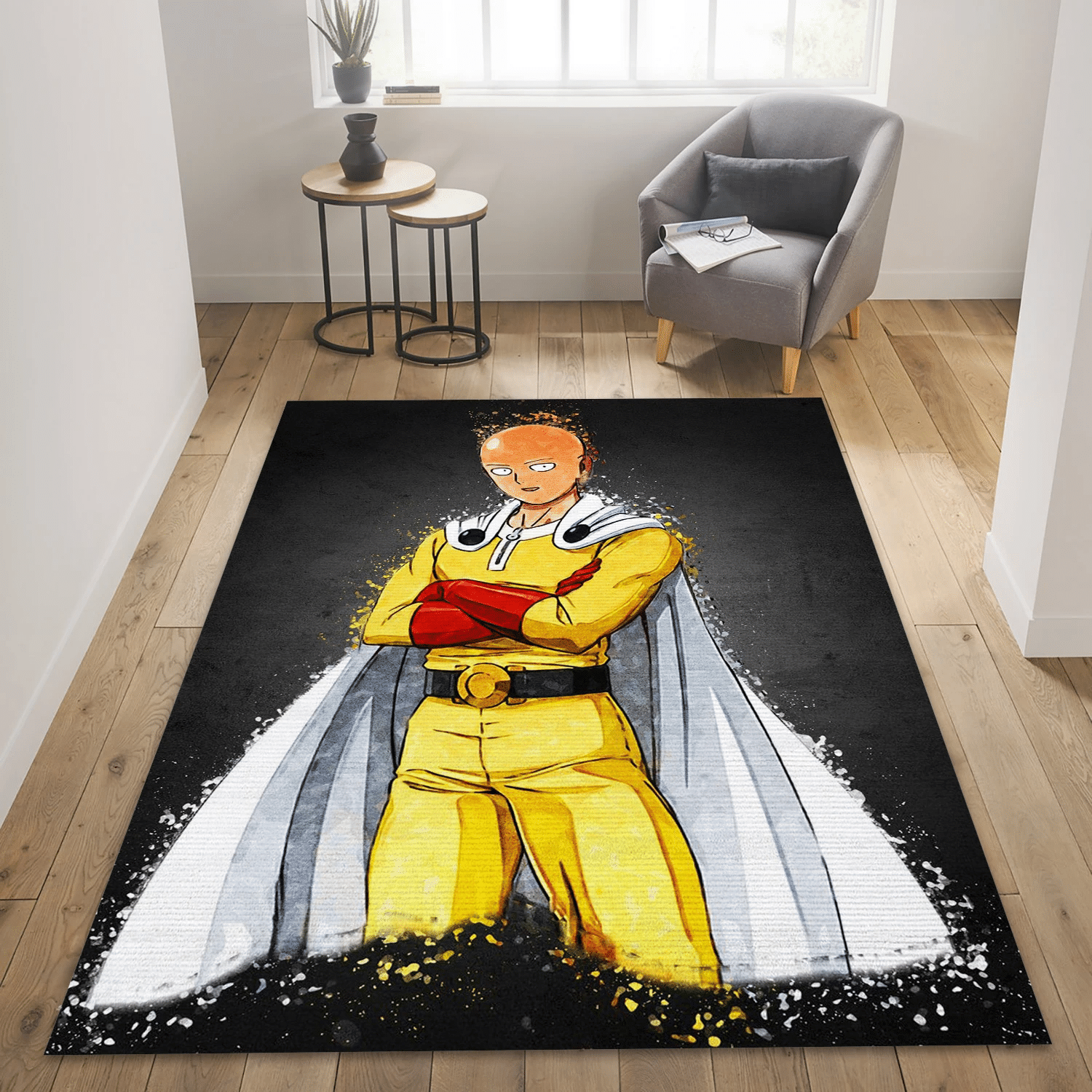 Saitama Area Rug, Bedroom Rug - US Gift Decor - Indoor Outdoor Rugs