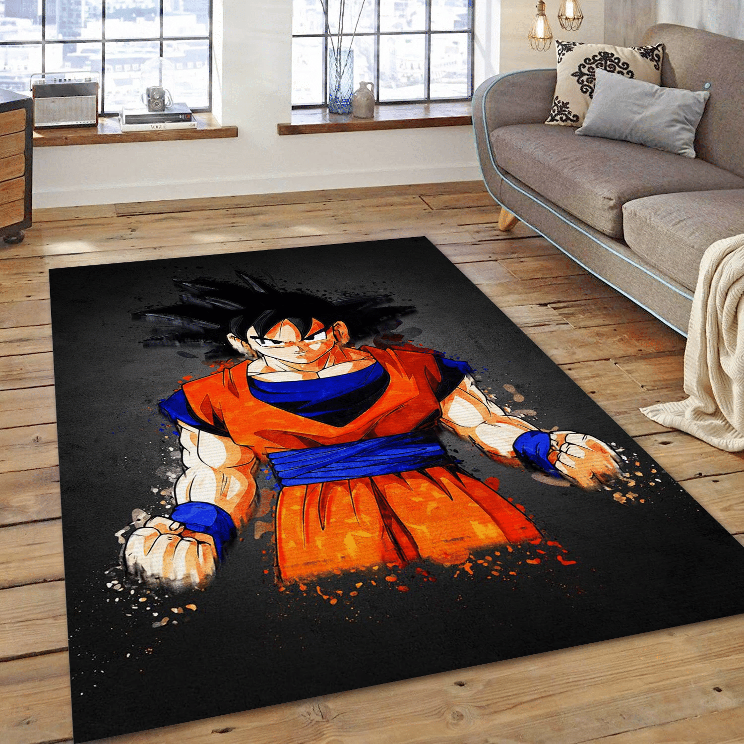 Goku Area Rug For Christmas, Living Room Rug - US Gift Decor - Indoor Outdoor Rugs