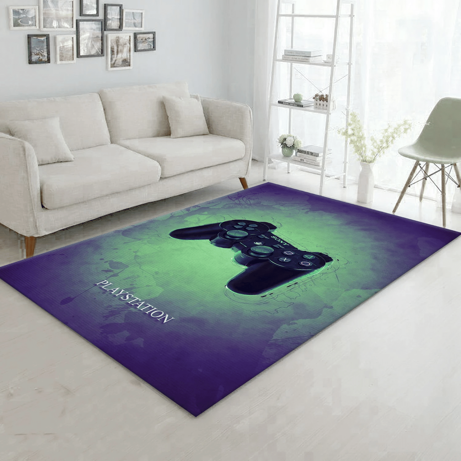 Playstation Gaming Area Rug Carpet, Living Room Rug - Home US Decor - Indoor Outdoor Rugs