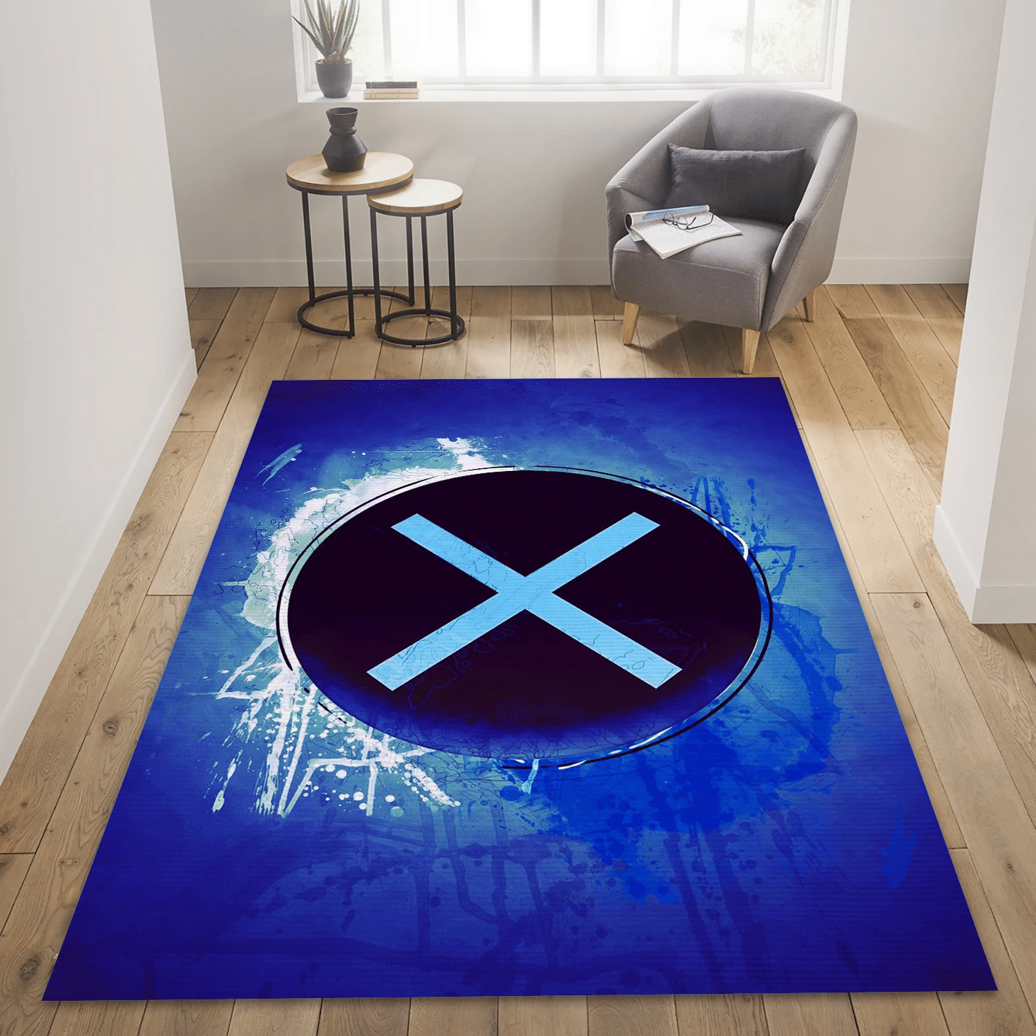 Ex Button Gaming Area Rug, Living Room Rug - US Gift Decor - Indoor Outdoor Rugs