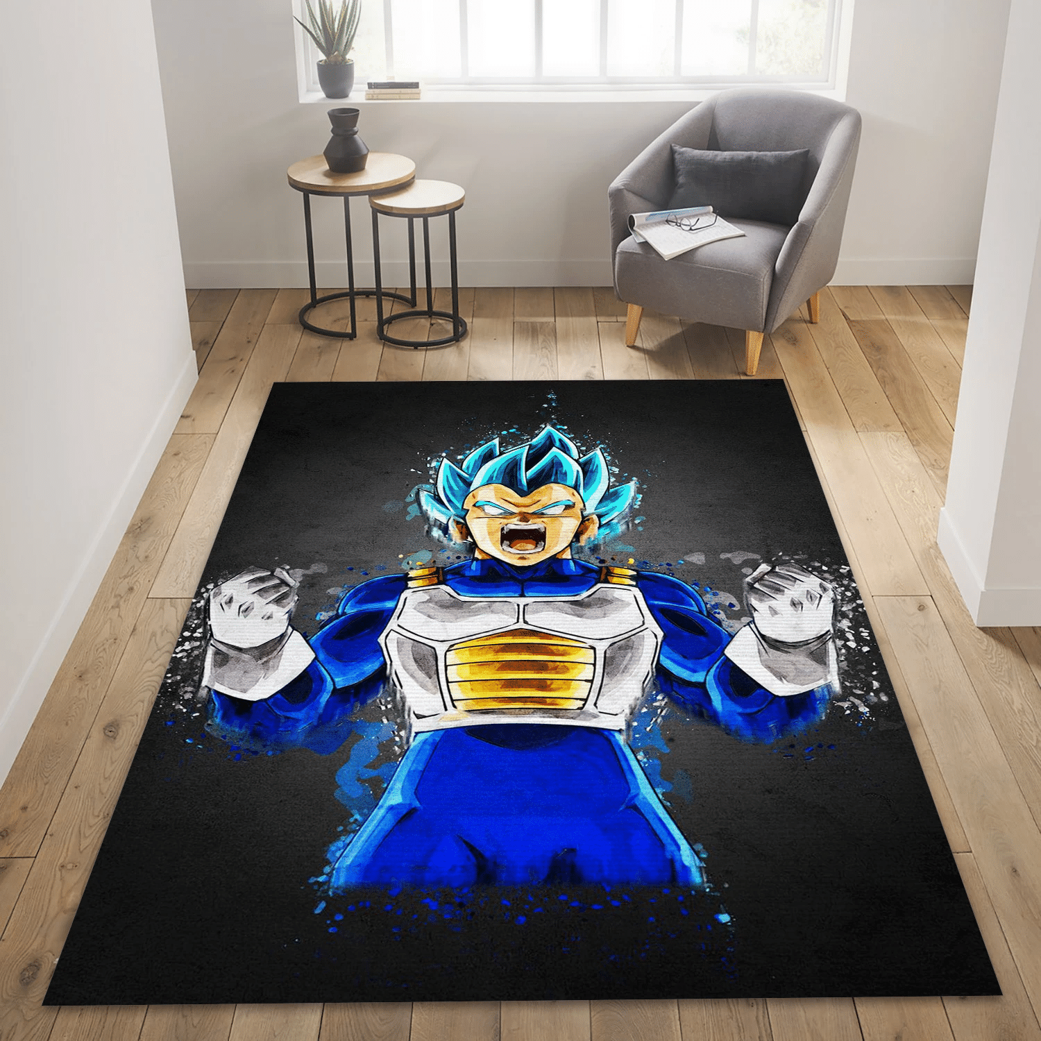 Prince Vegeta Area Rug Carpet, Living Room Rug - Home Decor  Floor Decor - Indoor Outdoor Rugs