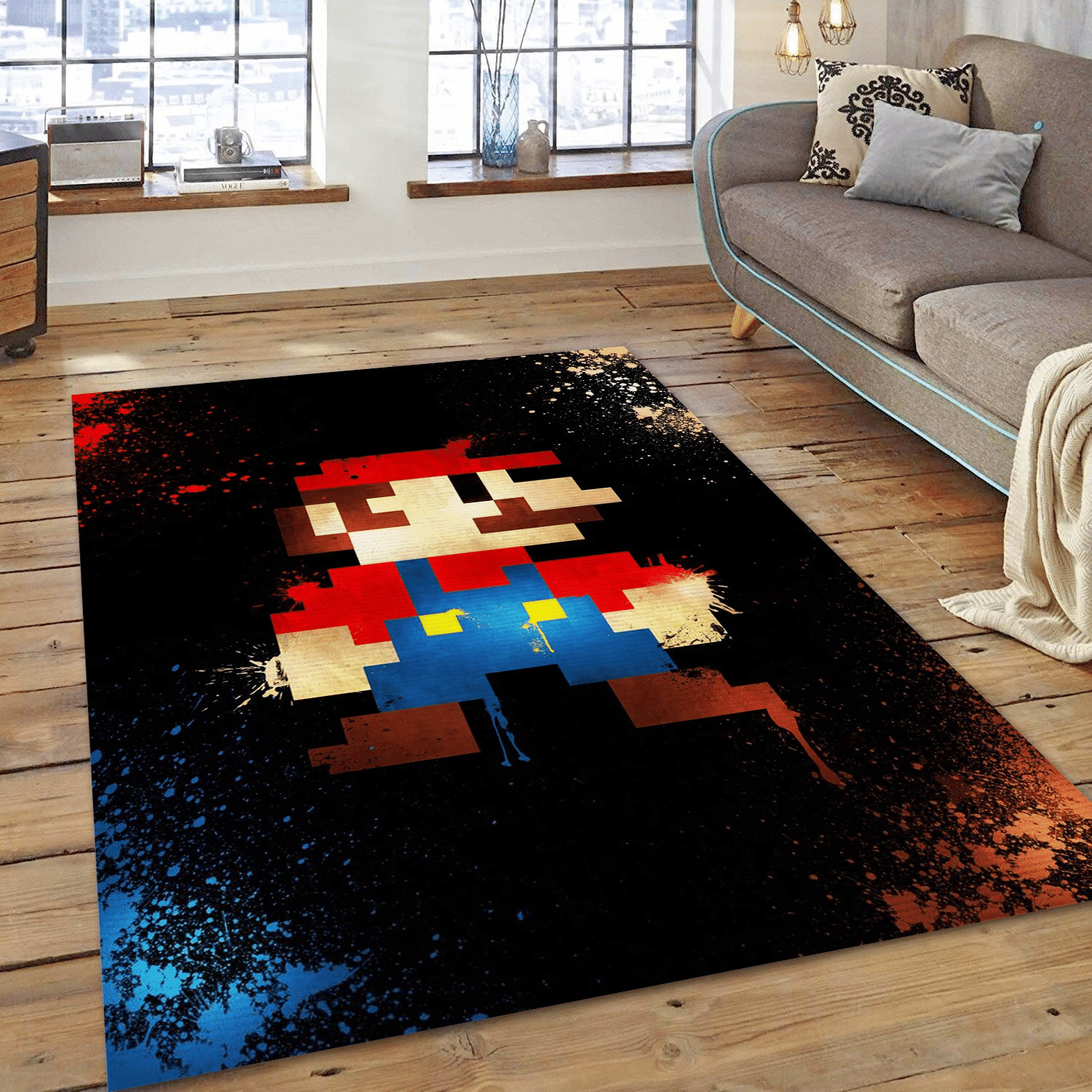 Classic 8 Bit Area Rug Carpet, Living Room Rug - Home US Decor - Indoor Outdoor Rugs