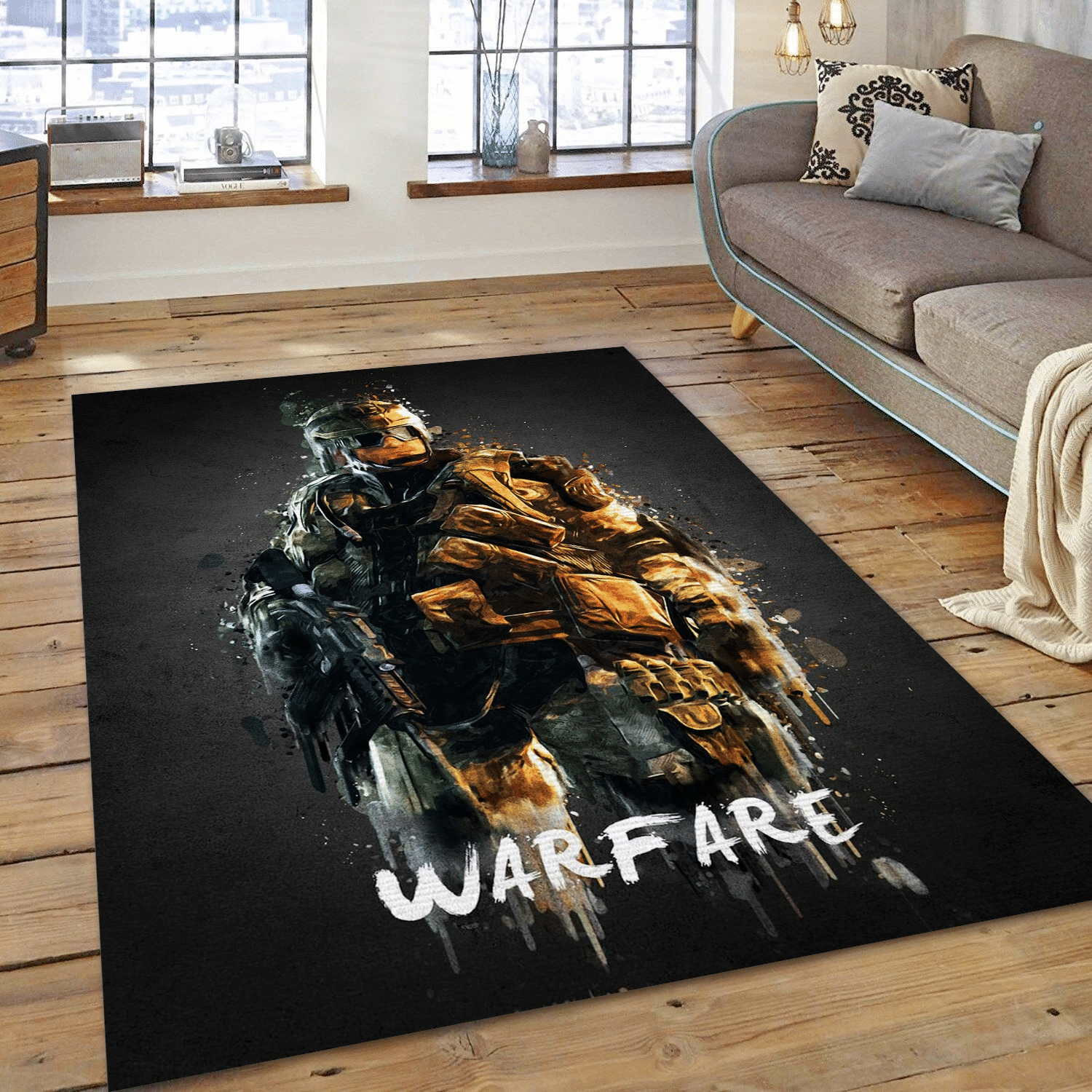 Cod Warfare Area Rug Carpet, Living Room Rug - Family Gift US Decor - Indoor Outdoor Rugs