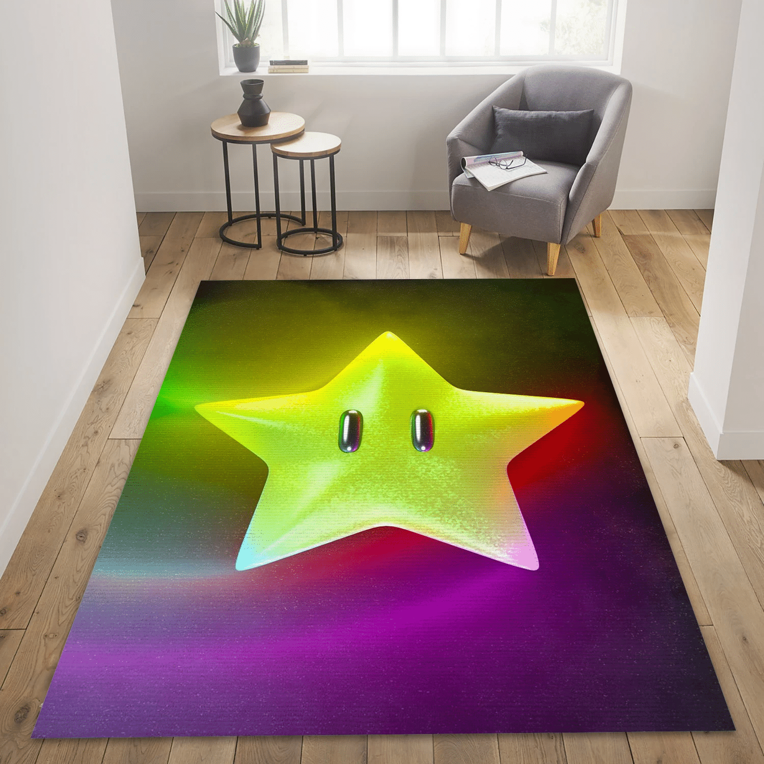 Super Star Area Rug For Christmas, Living Room Rug - Home US Decor - Indoor Outdoor Rugs