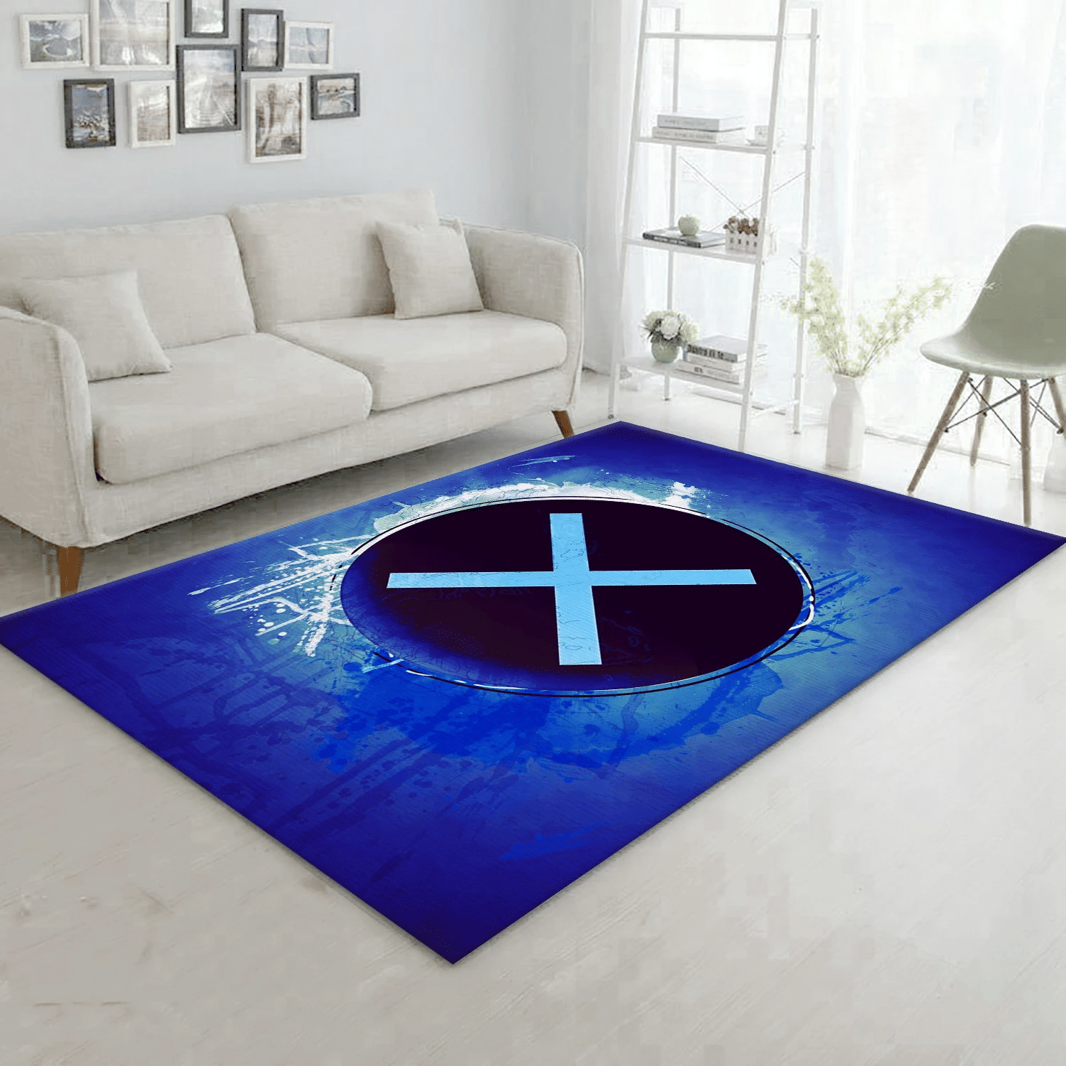 Ex Button Gaming Area Rug, Living Room Rug - US Gift Decor - Indoor Outdoor Rugs