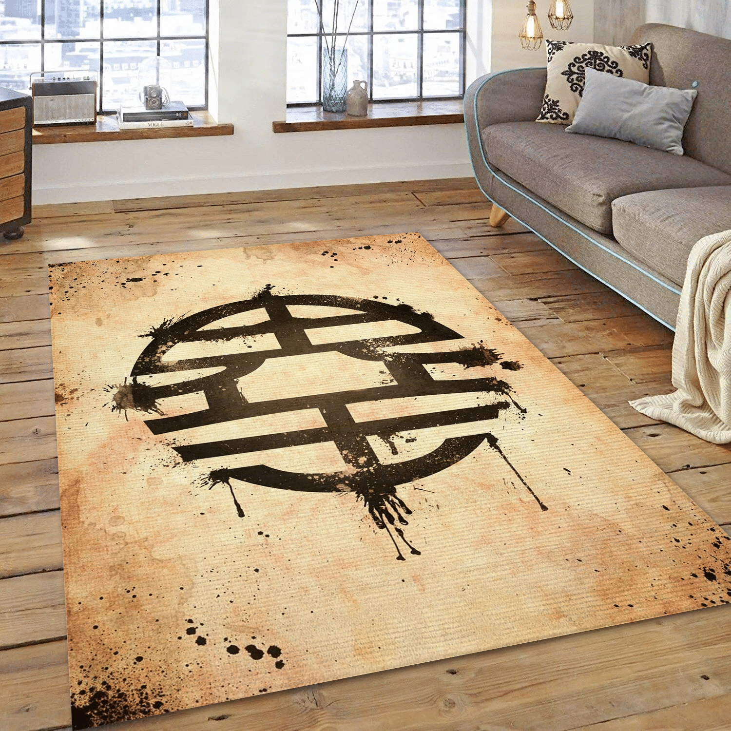 King Of Worlds Light Area Rug, Bedroom Rug - US Gift Decor - Indoor Outdoor Rugs