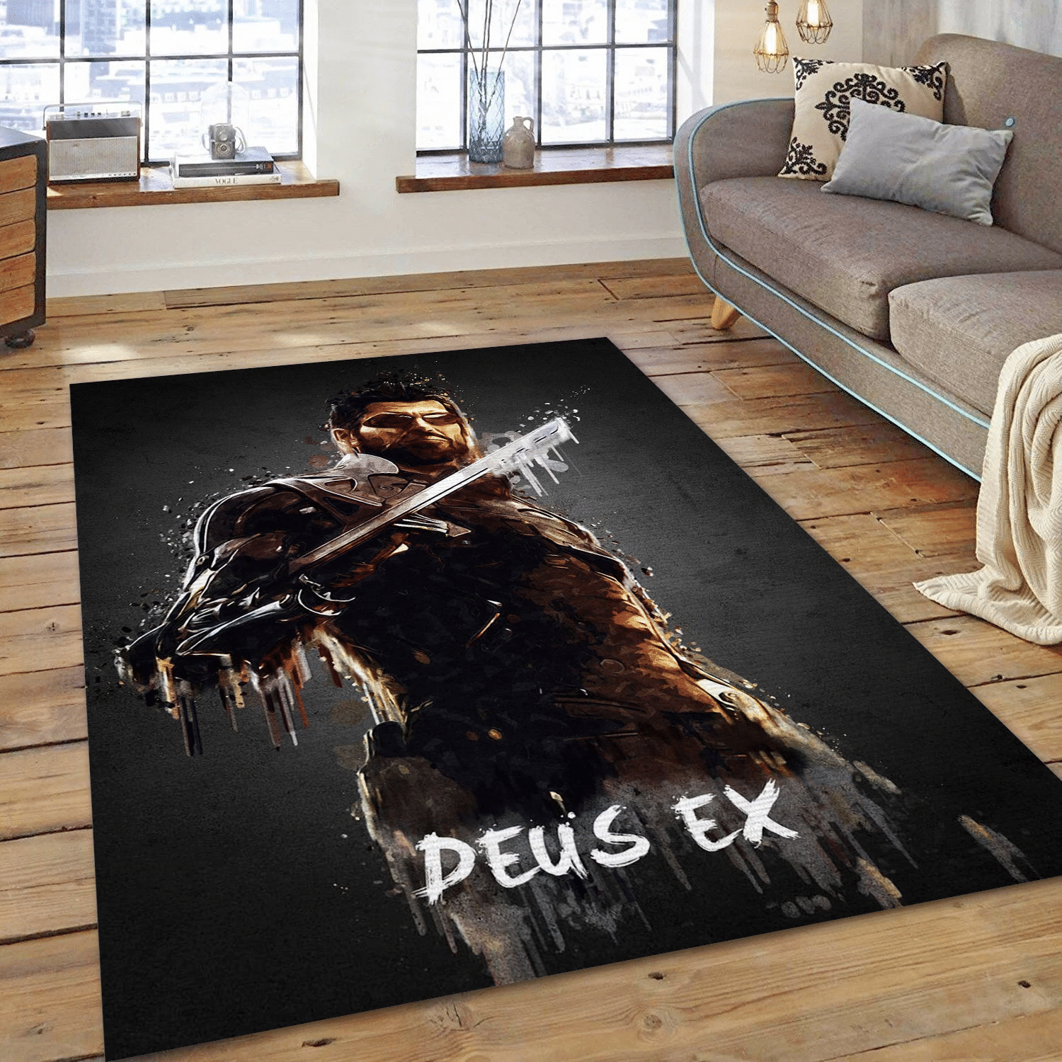 Deus Ex Area Rug For Christmas, Living Room Rug - Christmas Gift US Decor - Indoor Outdoor Rugs