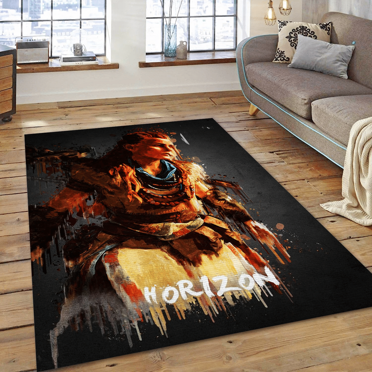 Horizon Area Rug Carpet, Living Room Rug - Family Gift US Decor - Indoor Outdoor Rugs