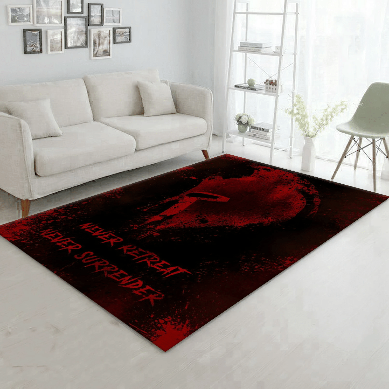 For The Spartan Fans Ult Area Rug, Living Room Rug - US Gift Decor - Indoor Outdoor Rugs