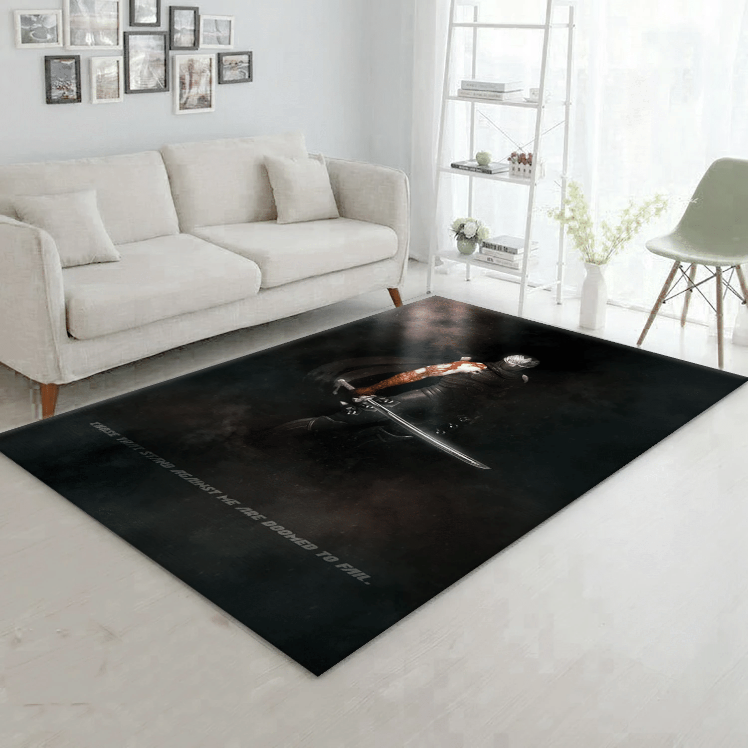 The Ninja Warrior Gaming Area Rug, Living Room Rug - Home US Decor - Indoor Outdoor Rugs