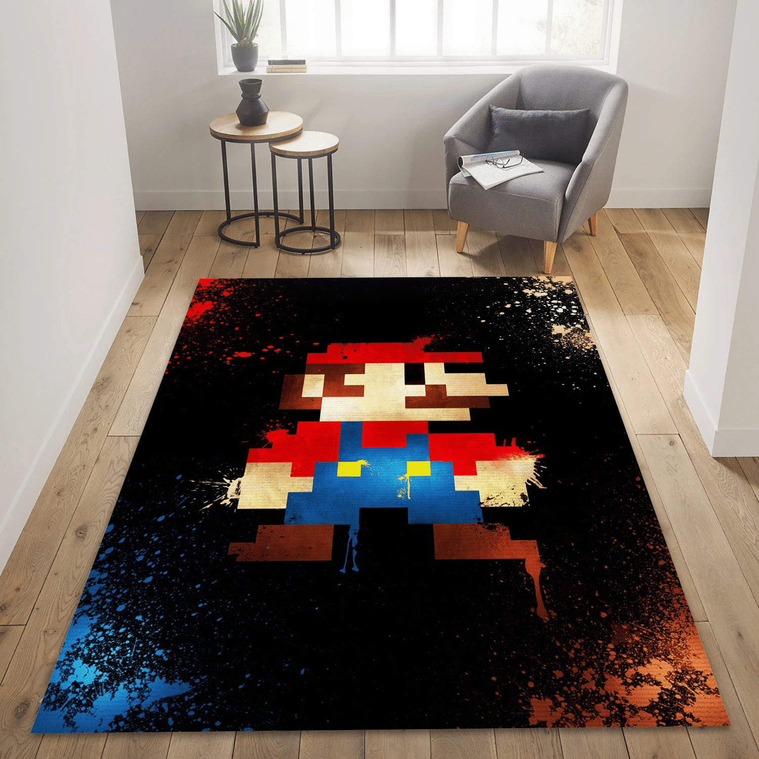 Classic 8 Bit Area Rug Carpet, Living Room Rug - Home US Decor - Indoor Outdoor Rugs