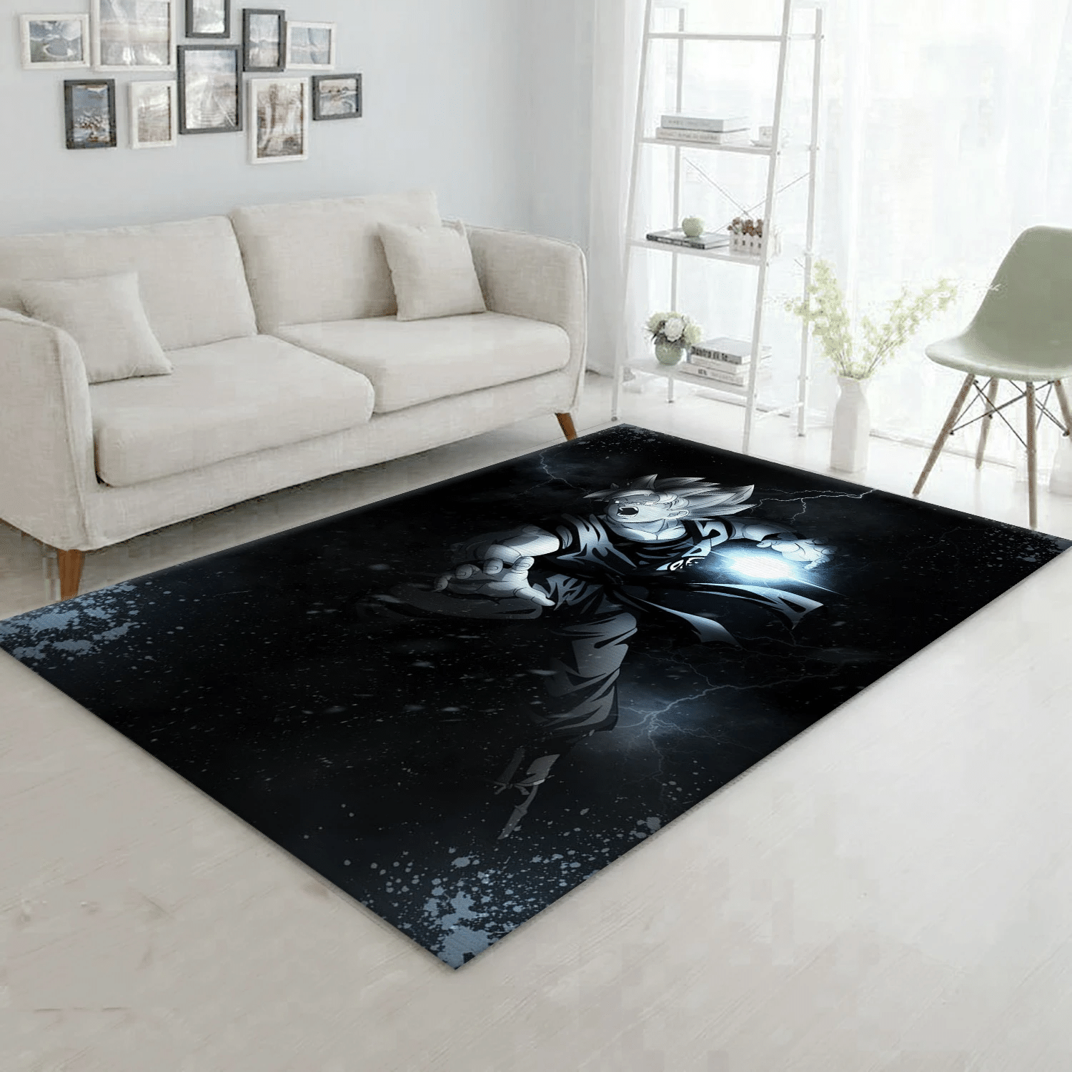 Goku Kamehameha Area Rug Carpet, Living Room Rug - Christmas Gift US Decor - Indoor Outdoor Rugs