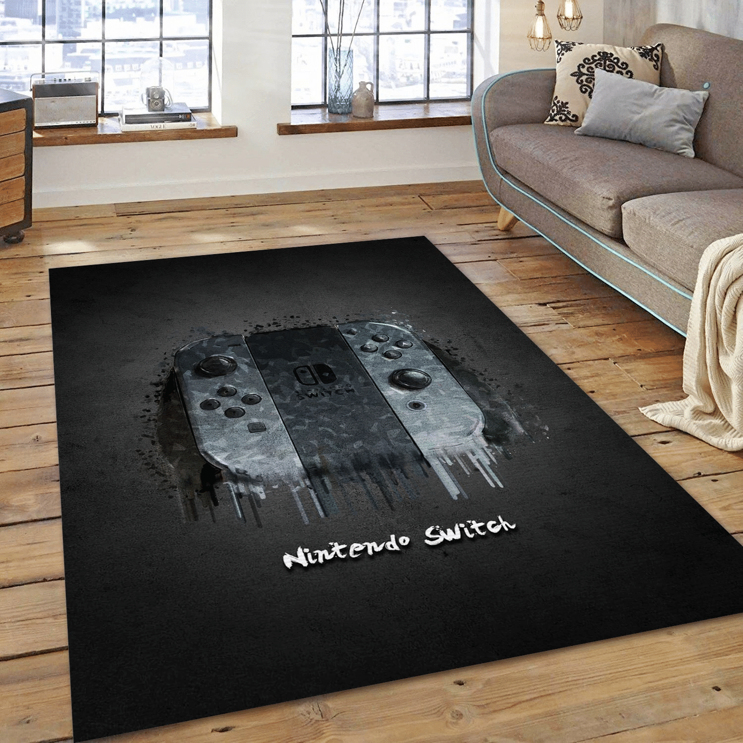 Nintendo Switch Area Rug, Living Room Rug - Home Decor  Floor Decor - Indoor Outdoor Rugs