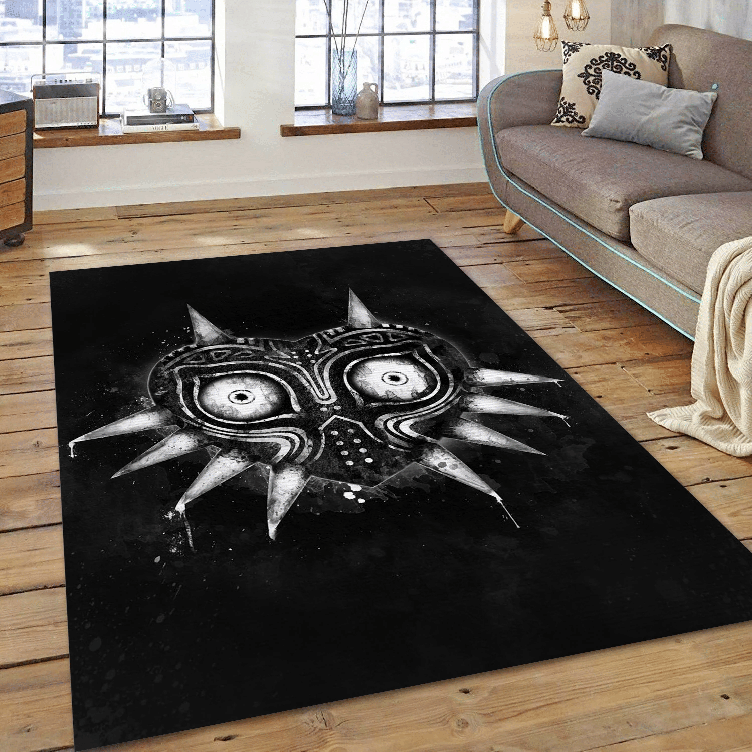 Villain Mask Dark Edition Area Rug For Christmas, Bedroom Rug - Family Gift US Decor - Indoor Outdoor Rugs