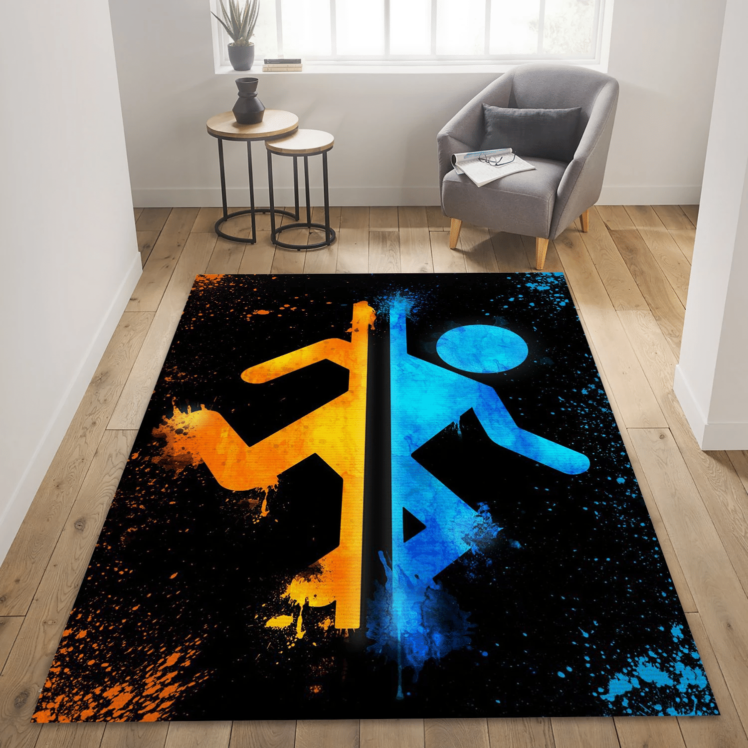 Portal 2d Version Area Rug Carpet, Bedroom Rug - Home Decor  Floor Decor - Indoor Outdoor Rugs