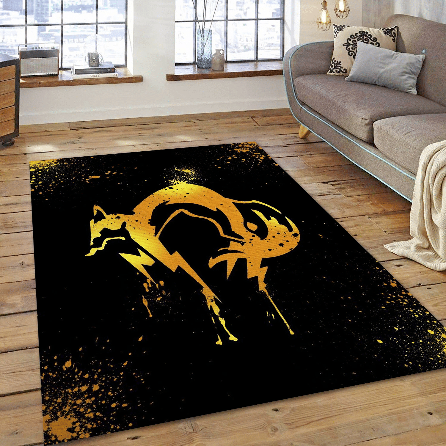 The Fox Splash Gaming Area Rug, Bedroom Rug - Home Decor  Floor Decor - Indoor Outdoor Rugs