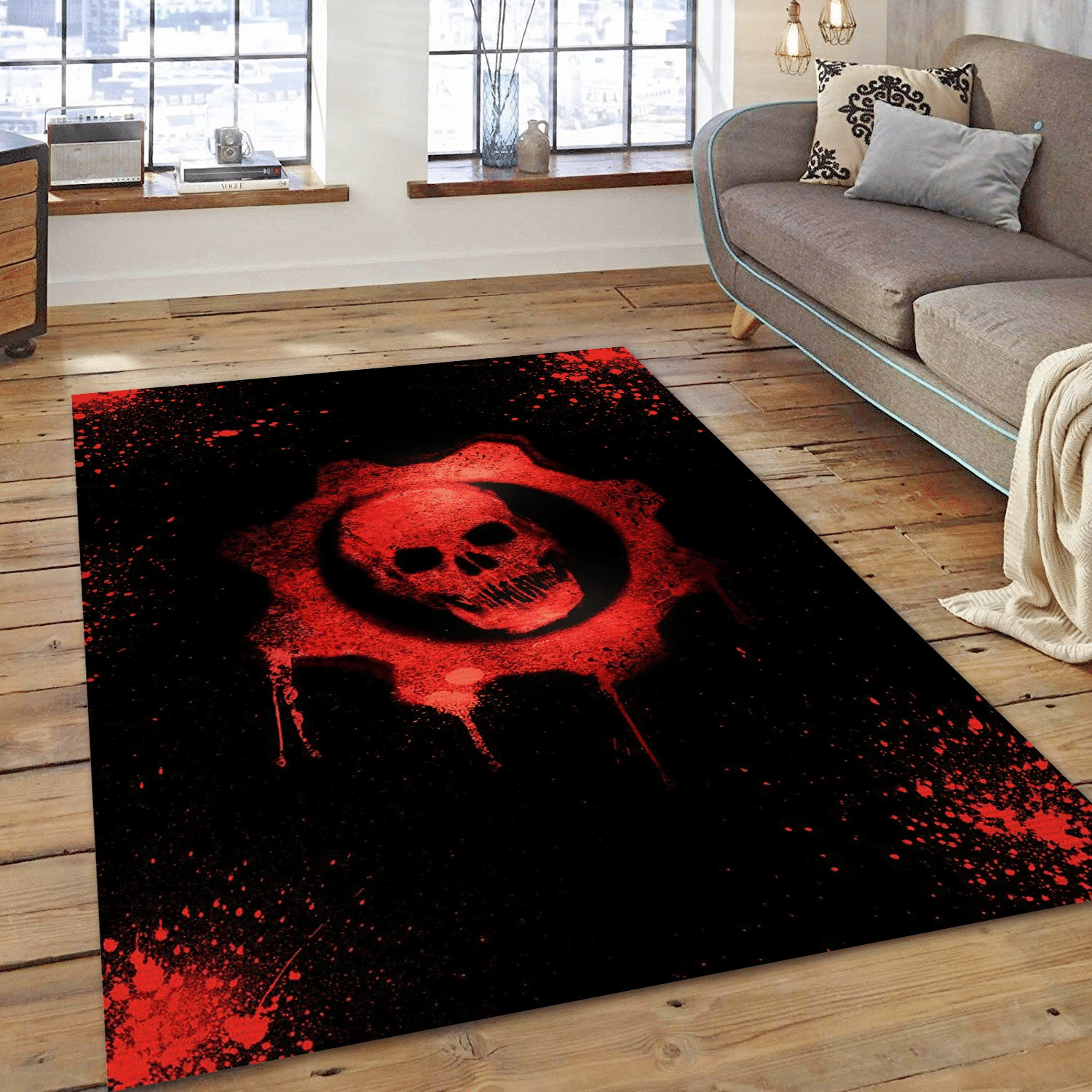 Classic Gear Area Rug Carpet, Bedroom Rug - Family Gift US Decor - Indoor Outdoor Rugs