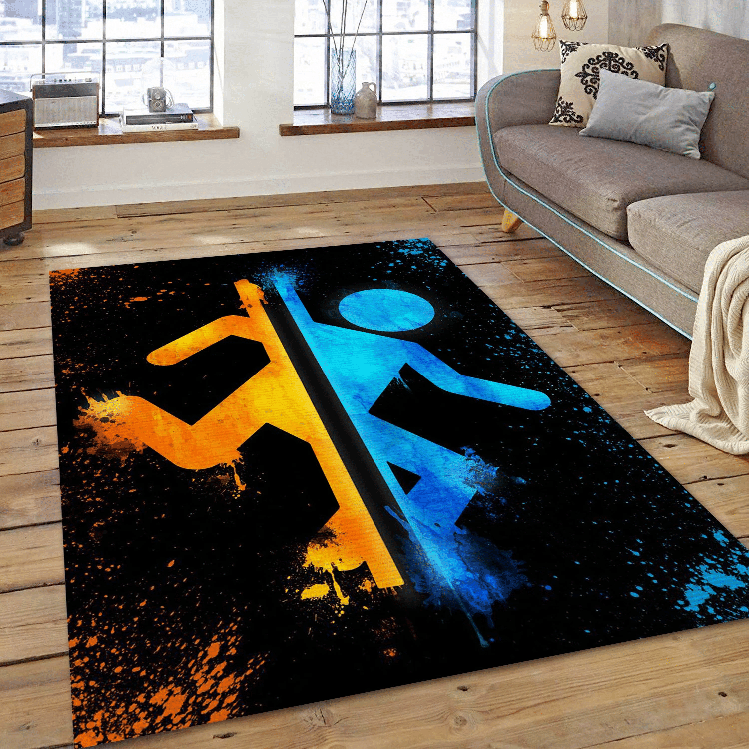 Portal 2d Version Area Rug Carpet, Bedroom Rug - Home Decor  Floor Decor - Indoor Outdoor Rugs