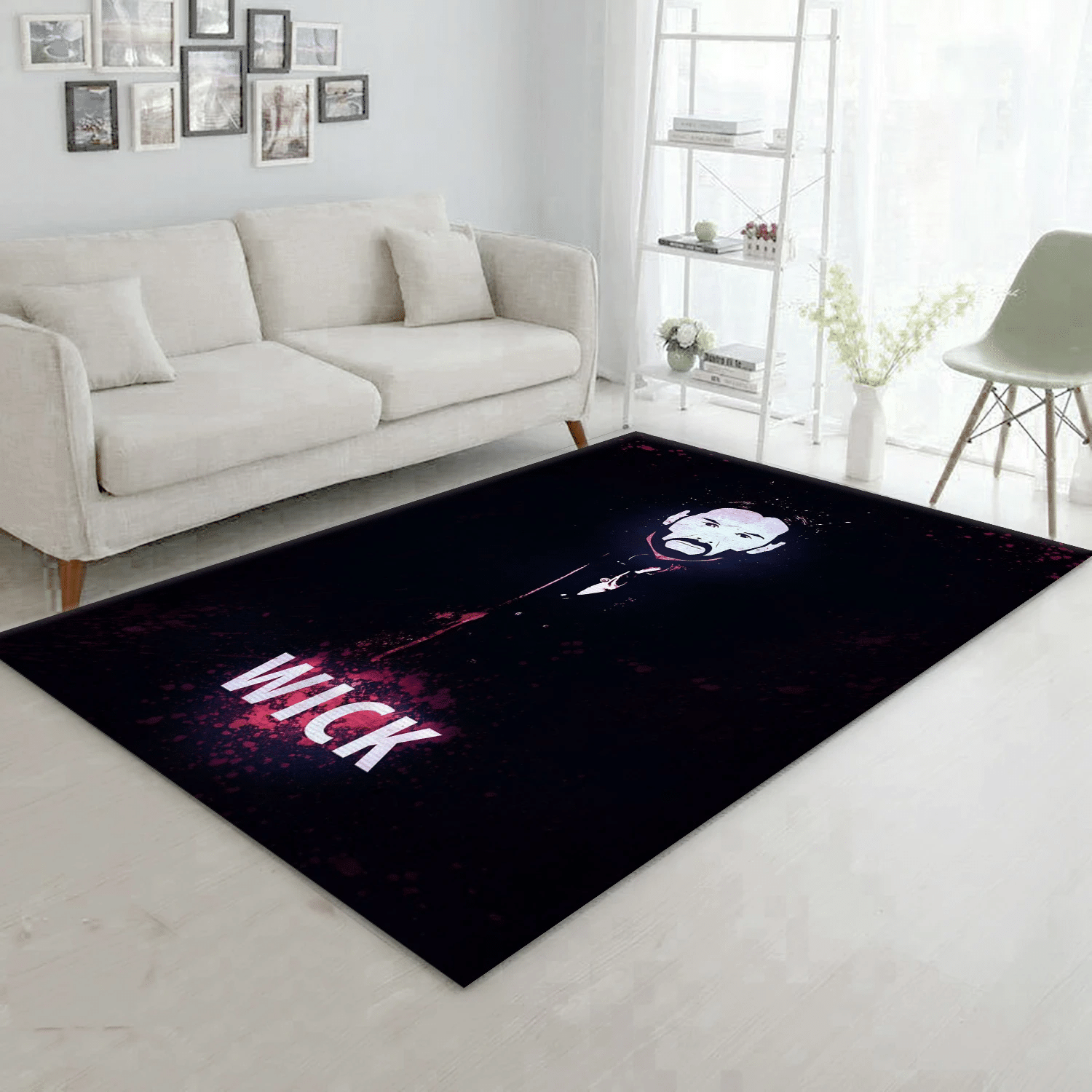 John Wick Gaming Area Rug, Living Room Rug - Home US Decor - Indoor Outdoor Rugs