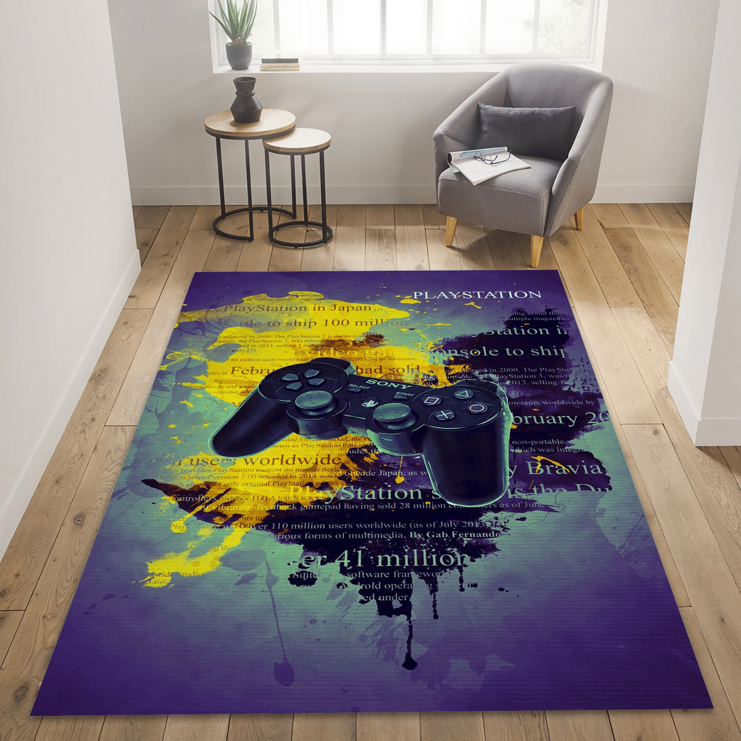 Playstation Gaming Weapon Area Rug Carpet, Living Room Rug - Christmas Gift US Decor - Indoor Outdoor Rugs