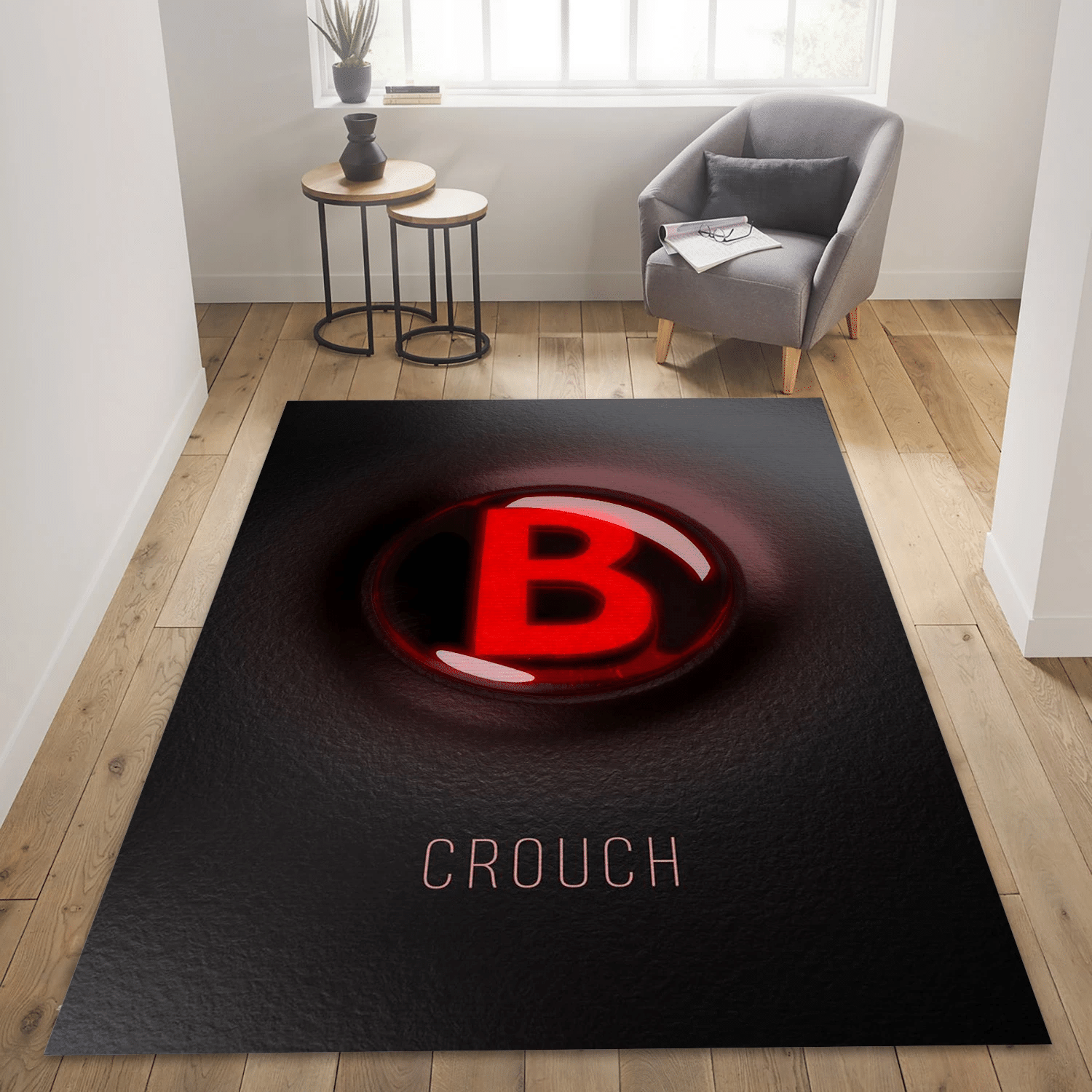 Xbox Button B Gaming Area Rug, Living Room Rug - Christmas Gift US Decor - Indoor Outdoor Rugs