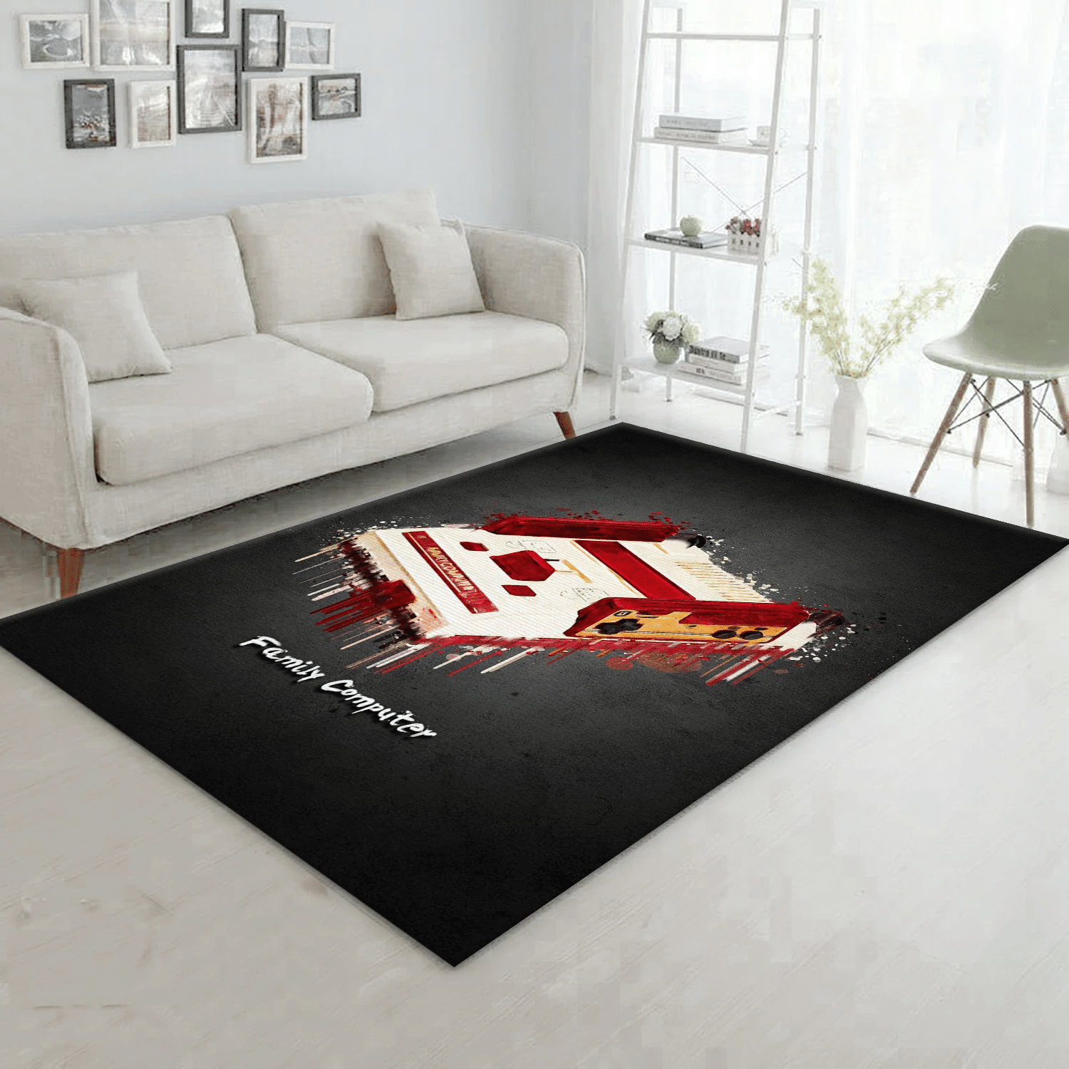 Family Computer Area Rug For Christmas, Living Room Rug - Home Decor  Floor Decor - Indoor Outdoor Rugs