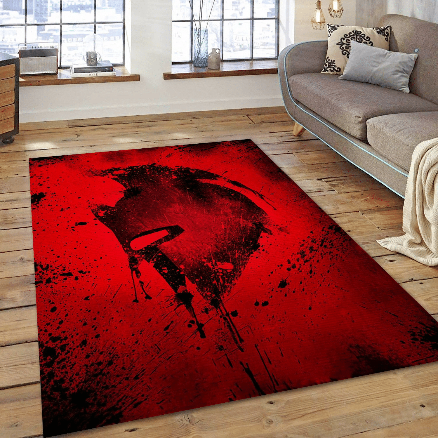 For The Spartan Fans Blo Gaming Area Rug, Bedroom Rug - US Gift Decor - Indoor Outdoor Rugs