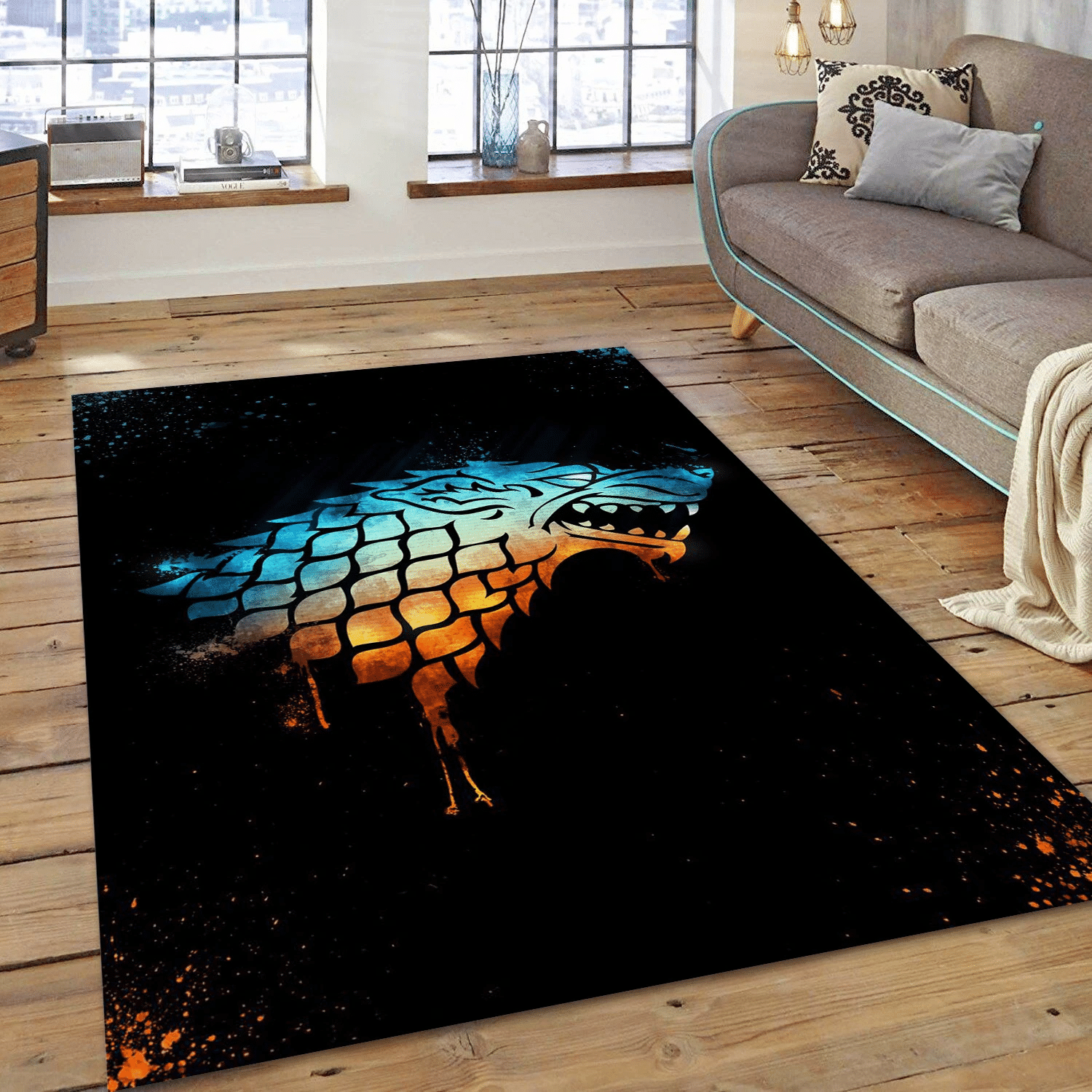 Fear The Wolves Ii Area Rug For Christmas, Bedroom Rug - US Gift Decor - Indoor Outdoor Rugs