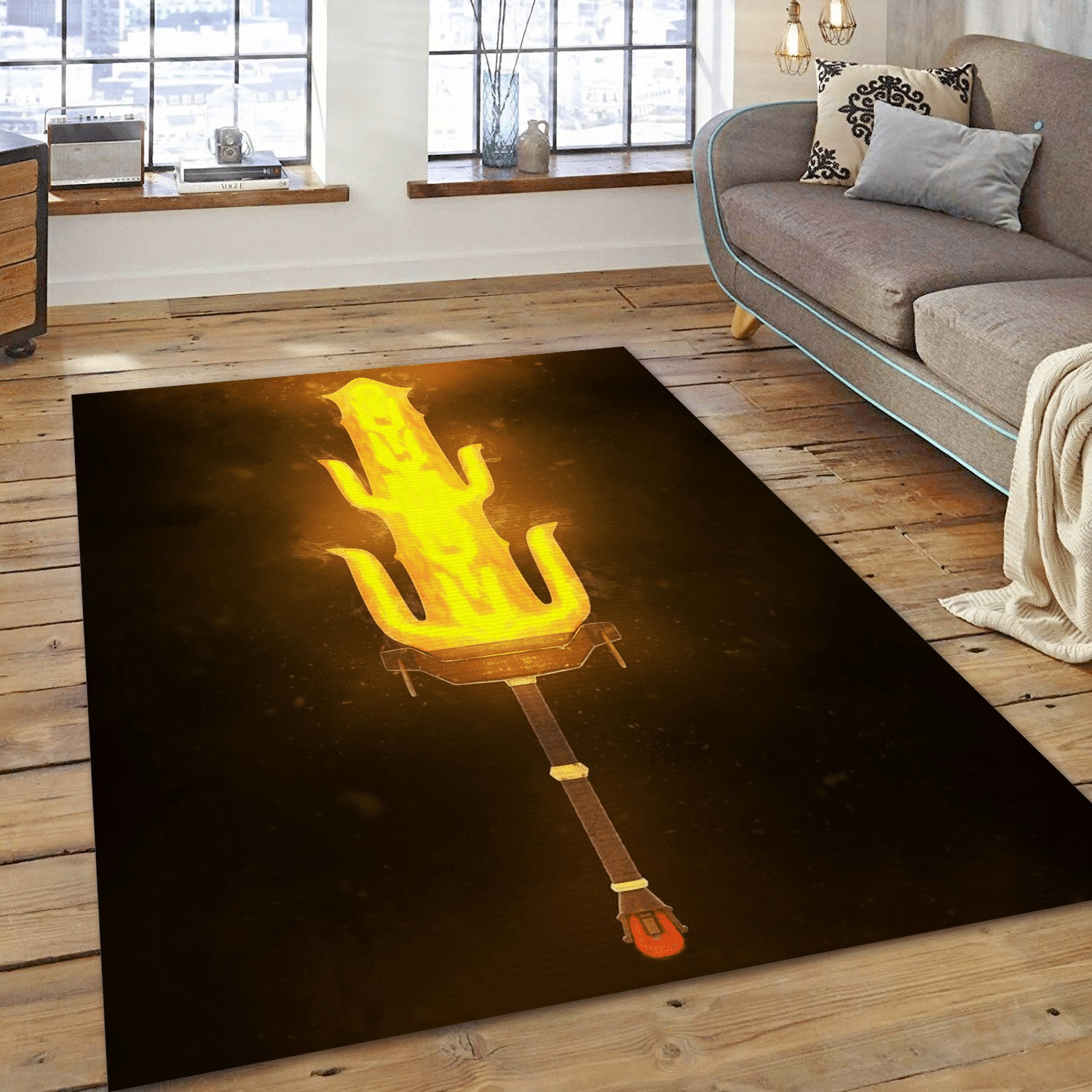 Great Flameblade Area Rug, Living Room Rug - Christmas Gift US Decor - Indoor Outdoor Rugs