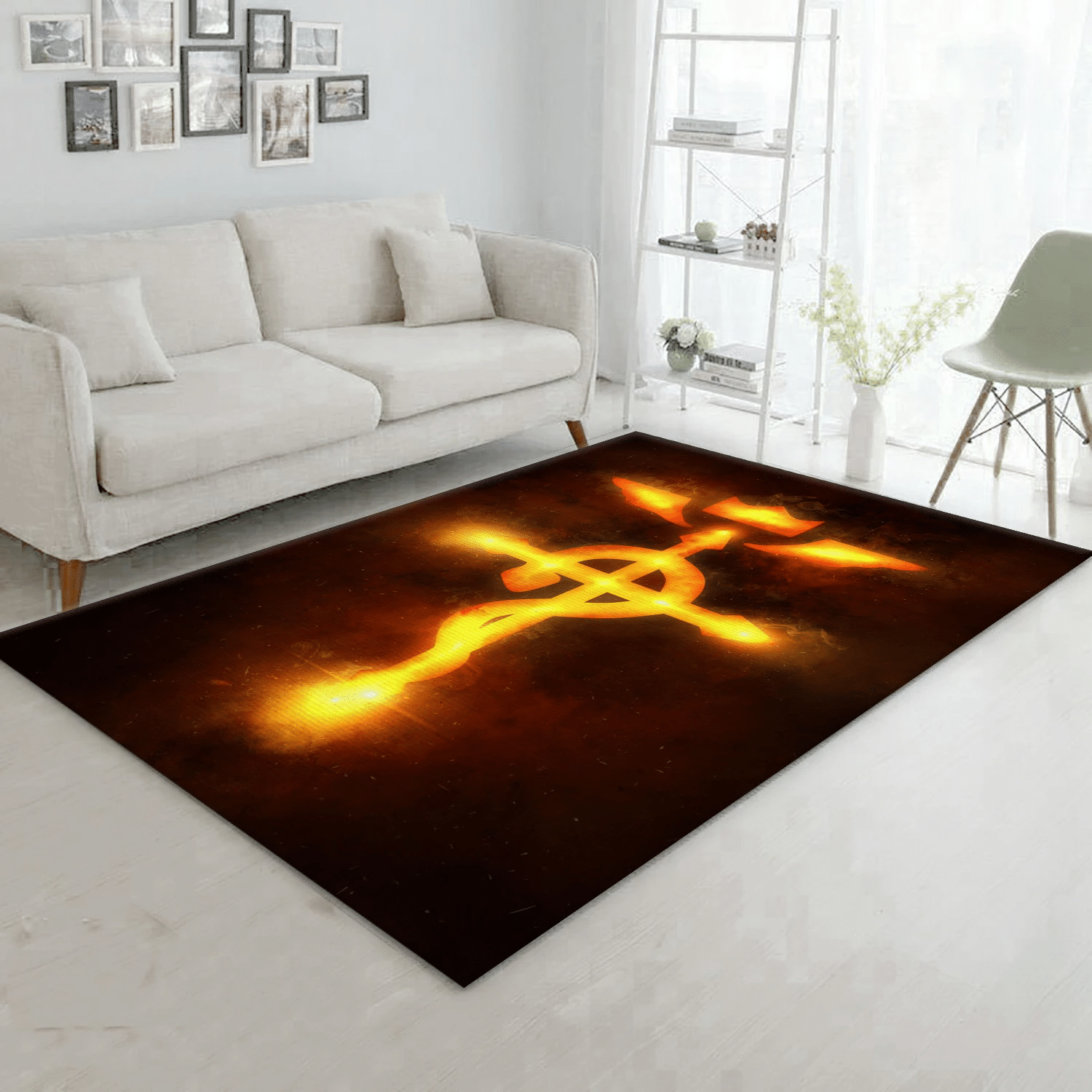 Fullmetal Alchemist Flamel Area Rug Carpet, Bedroom Rug - Christmas Gift US Decor - Indoor Outdoor Rugs