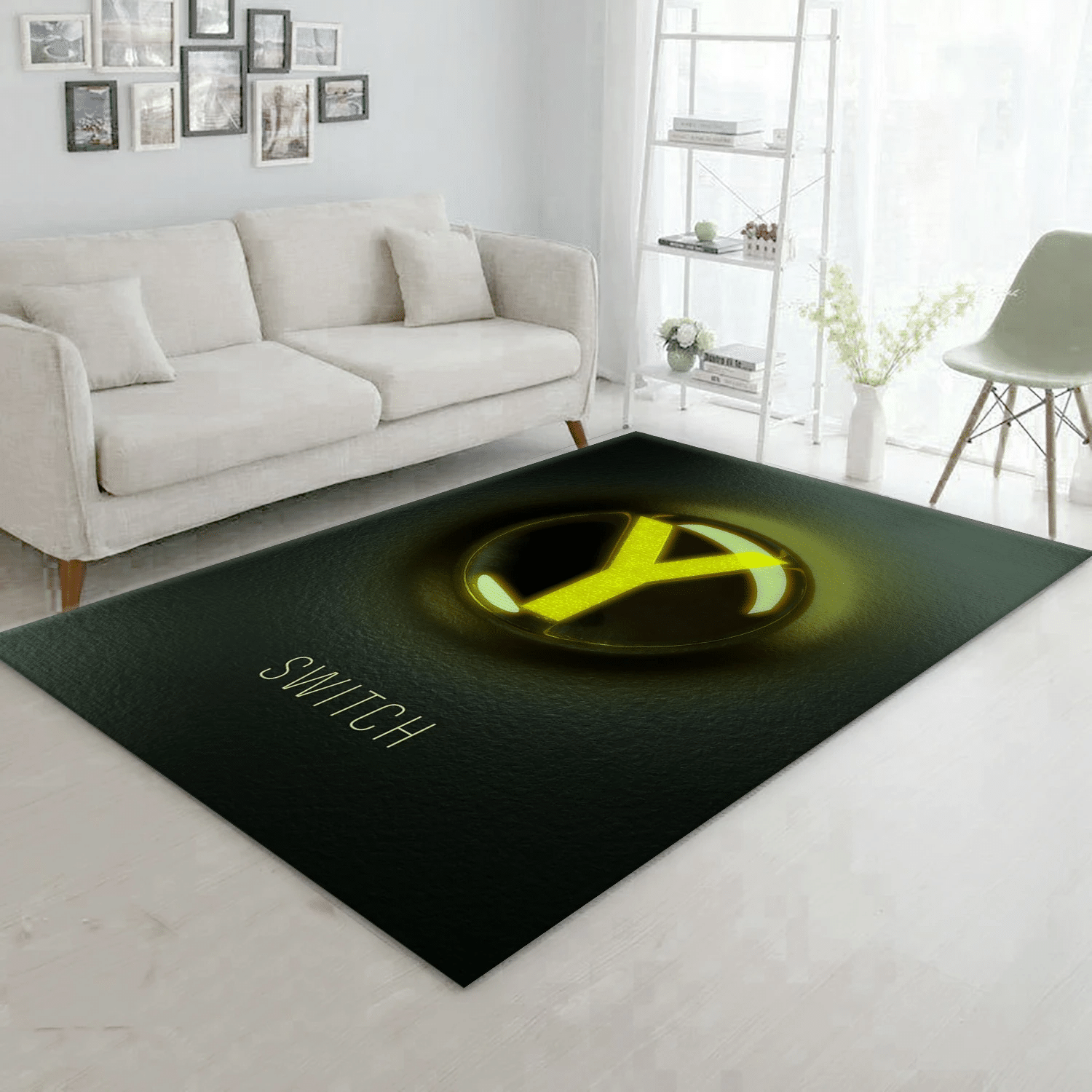 Xbox Button Y Area Rug Carpet, Living Room Rug - Christmas Gift US Decor - Indoor Outdoor Rugs