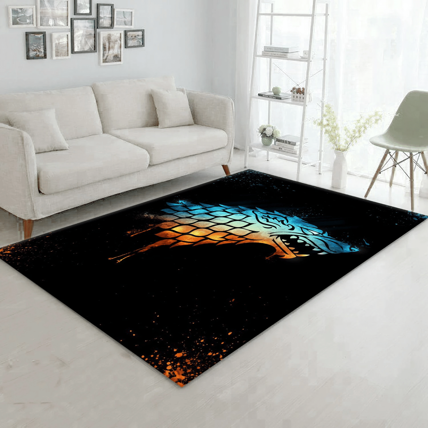 Fear The Wolves Ii Area Rug For Christmas, Bedroom Rug - US Gift Decor - Indoor Outdoor Rugs