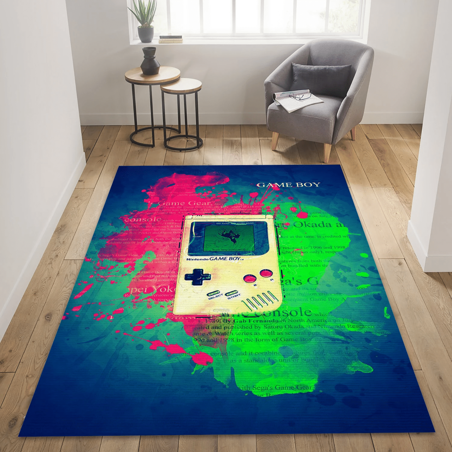 Game Boy Gaming Weapon Area Rug, Living Room Rug - Family Gift US Decor - Indoor Outdoor Rugs