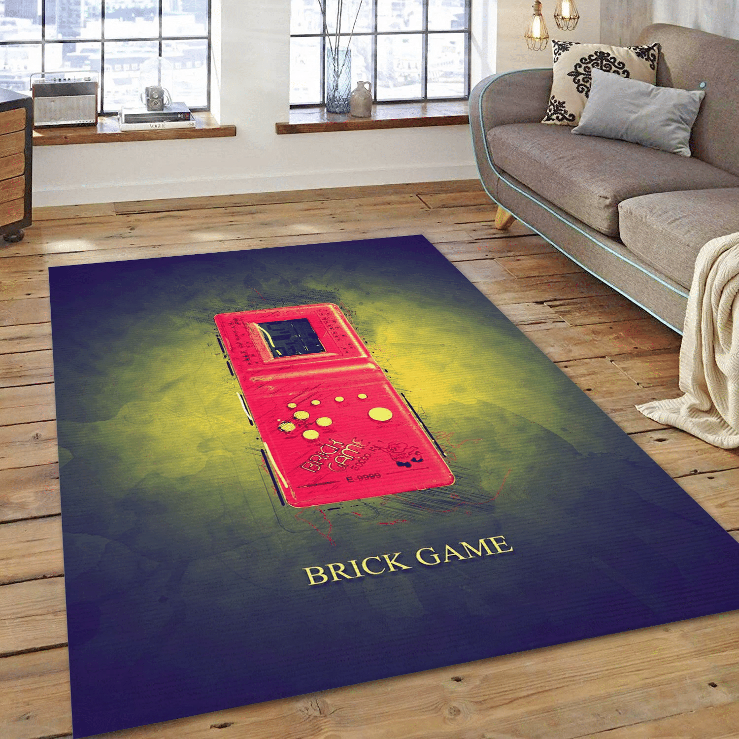 Brick Game Gaming Area Rug, Bedroom Rug - Home US Decor - Indoor Outdoor Rugs