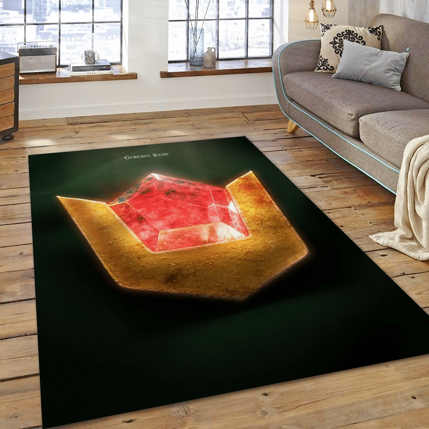 3d Goron S Ruby From Ocarina Of Time Area Rug, Living Room Rug - Christmas Gift US Decor - Indoor Outdoor Rugs