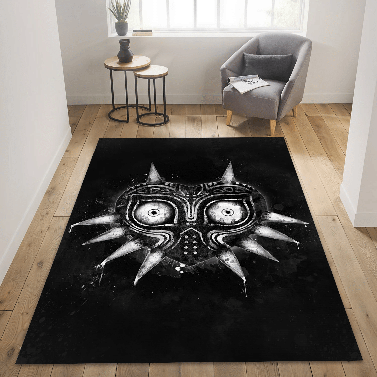 Villain Mask Dark Edition Area Rug For Christmas, Bedroom Rug - Family Gift US Decor - Indoor Outdoor Rugs