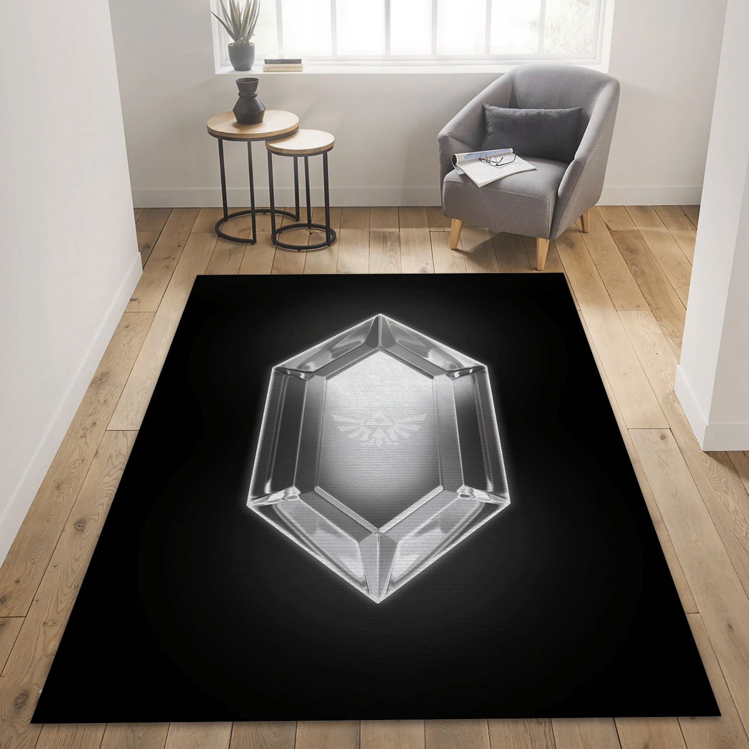 Silver Rupee Area Rug For Christmas, Bedroom Rug - Christmas Gift US Decor - Indoor Outdoor Rugs