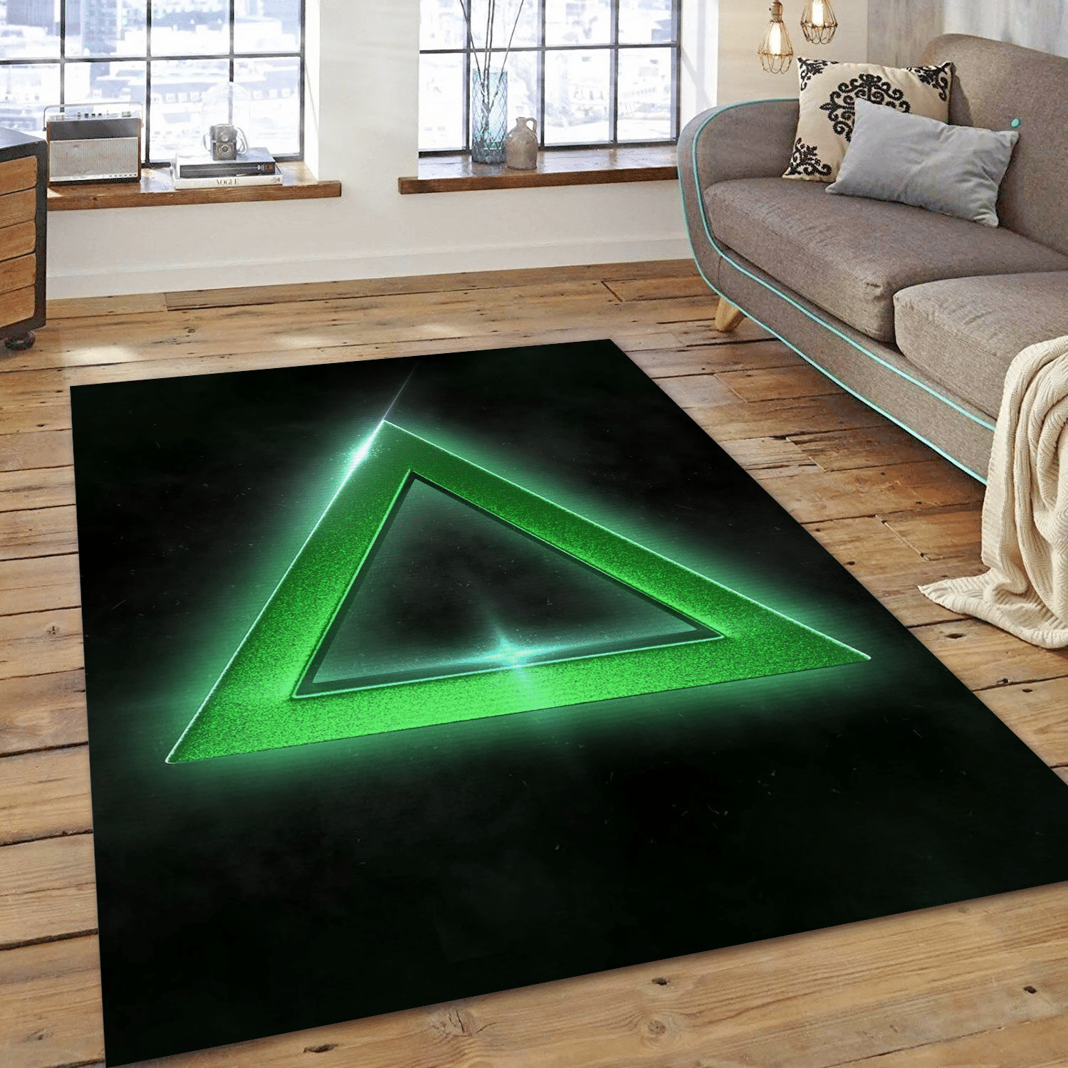 3d Triangle For Ps Fans Area Rug, Bedroom Rug - Home Decor  Floor Decor - Indoor Outdoor Rugs