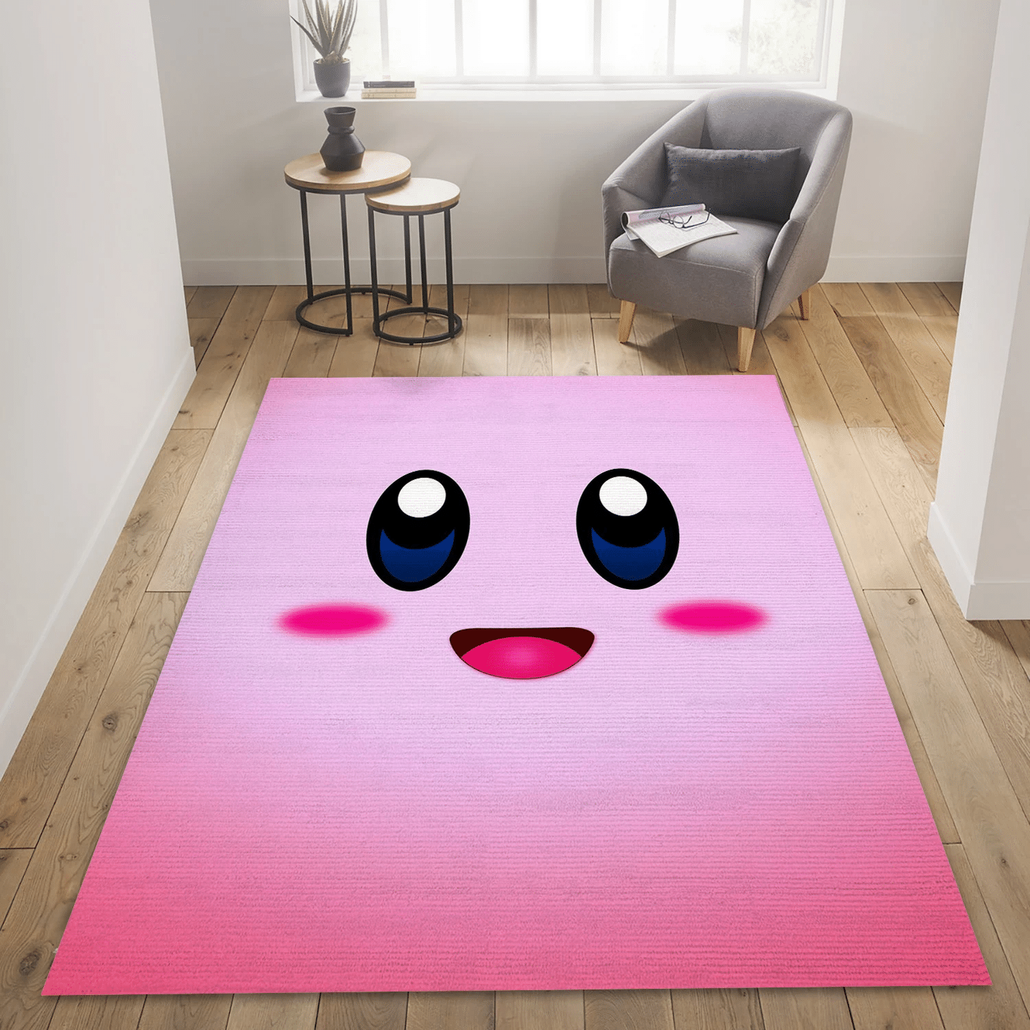 Kirby Area Rug For Christmas, Bedroom Rug - US Gift Decor - Indoor Outdoor Rugs